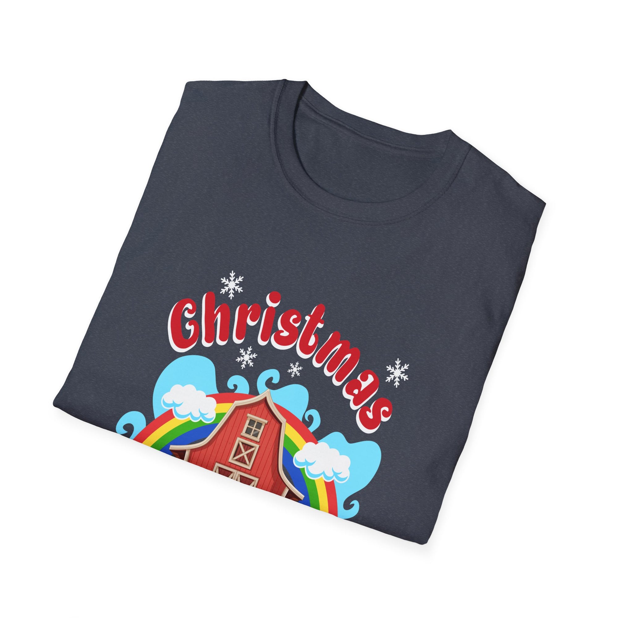 Christmas Farm Unisex T-Shirt | Festive Holiday Tee, Cozy Christmas Apparel, Farm-themed Gift, Cute Seasonal Shirt, Fun Holiday Outfit
