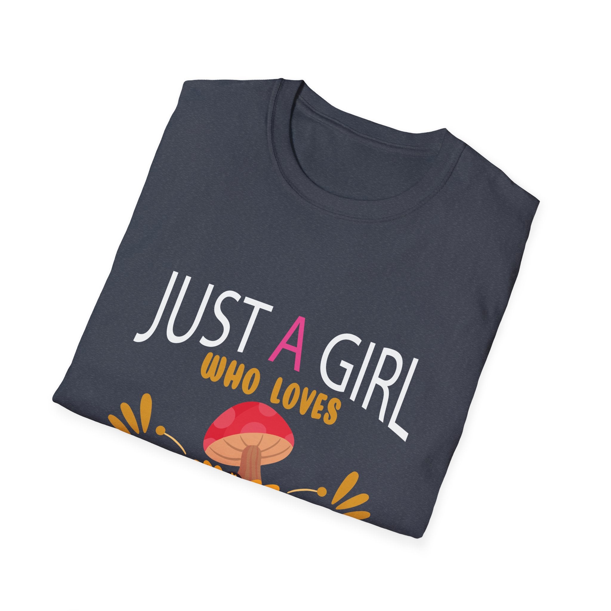 Just a Girl Who Loves Mushrooms T-Shirt, Cute Mushroom Tee, Gifts for Nature Lovers, Fun Summer Shirt, Boho Style Top
