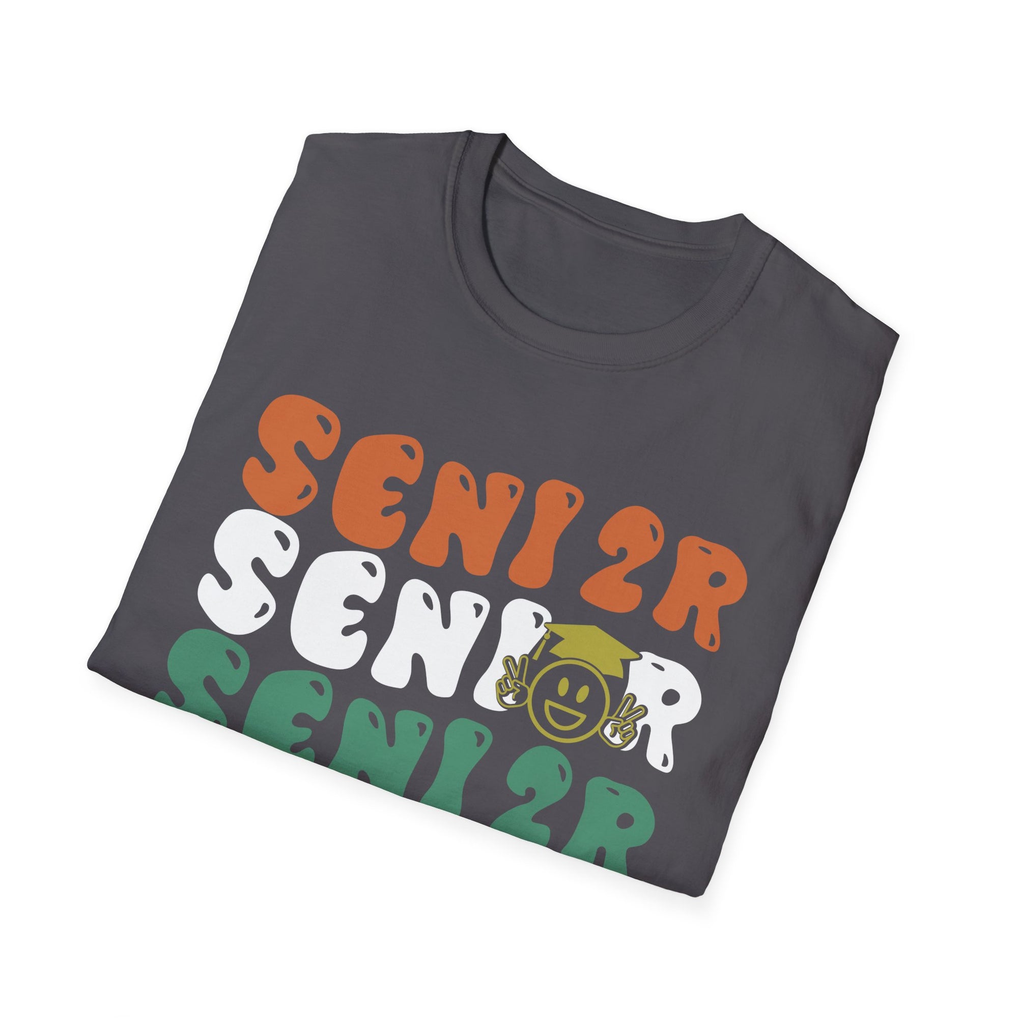 Senior 2025 Class of 2025 Retro Groovy Seniors Graduation 25 Unisex Softstyle T-Shirt