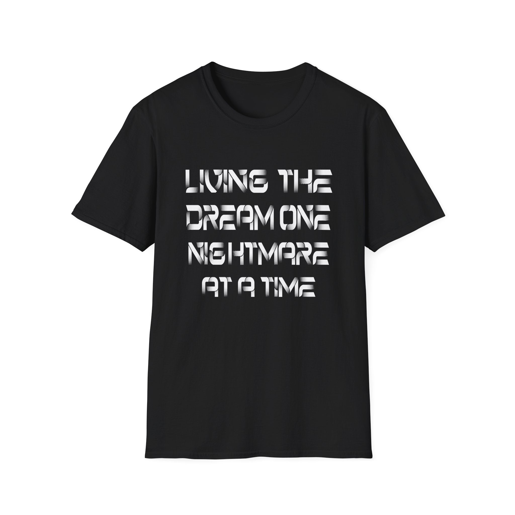 Living the Dream Nightmare T-Shirt, Unisex Graphic Tee, Casual Wear, Gift for Dreamers, Funny T-Shirt for Halloween