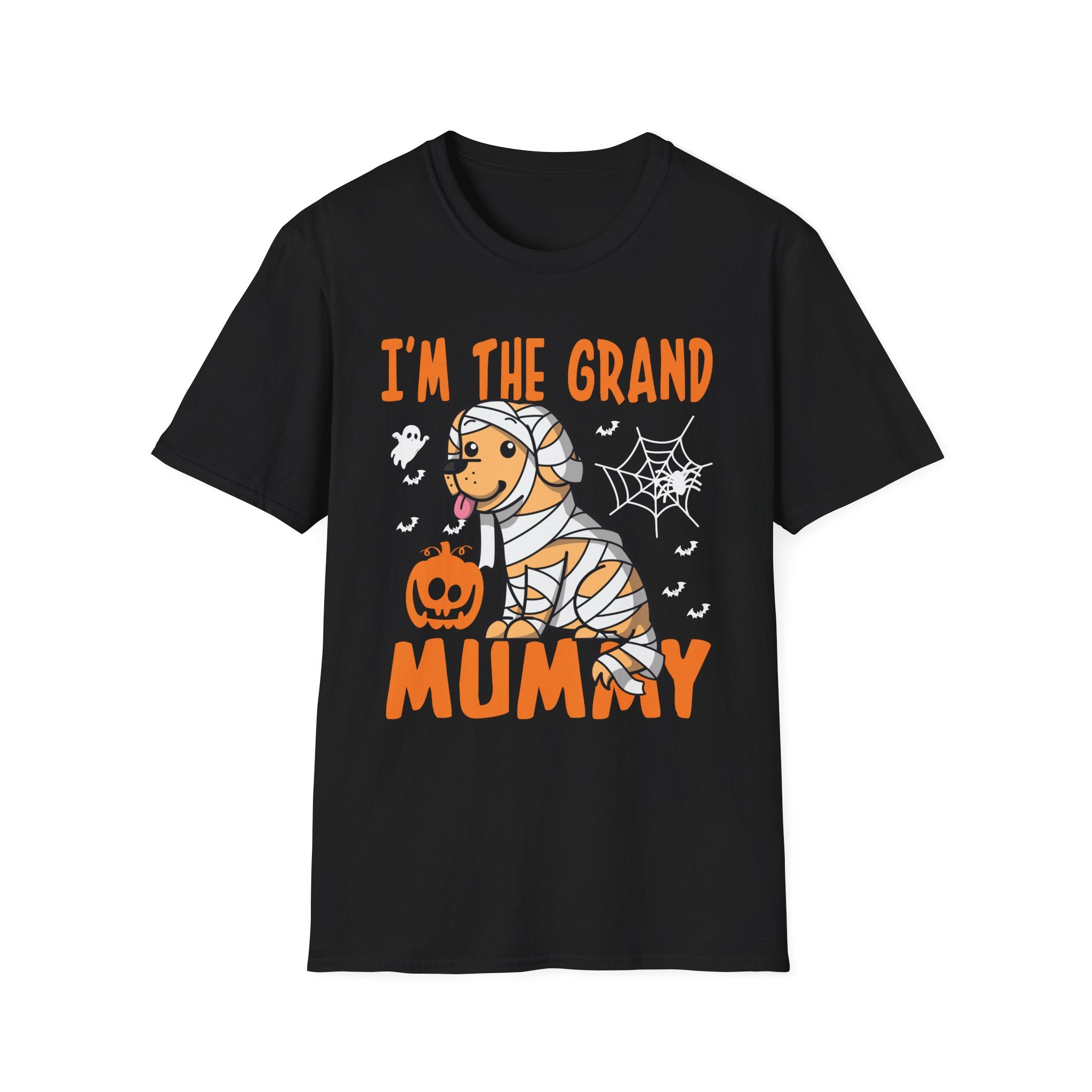 Grand Mummy Halloween T-Shirt, Unisex Softstyle Tee, Festive Apparel, Halloween Costume Shirt, Fun Mummy Graphic Tee