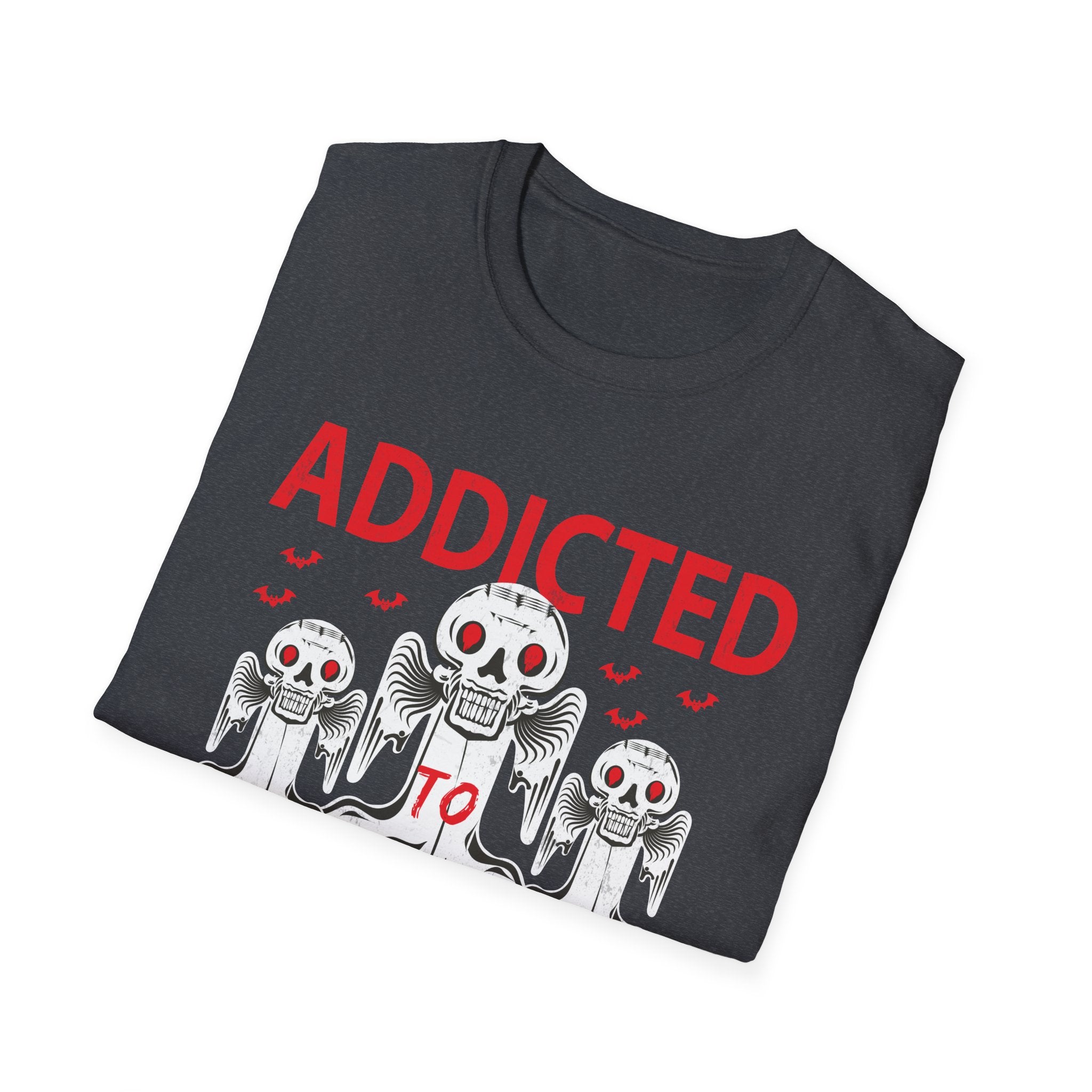 Addicted to Horror Movies Unisex T-Shirt | Perfect for Movie Lovers, Halloween, Gifts, Horror Fans, Casual Wear