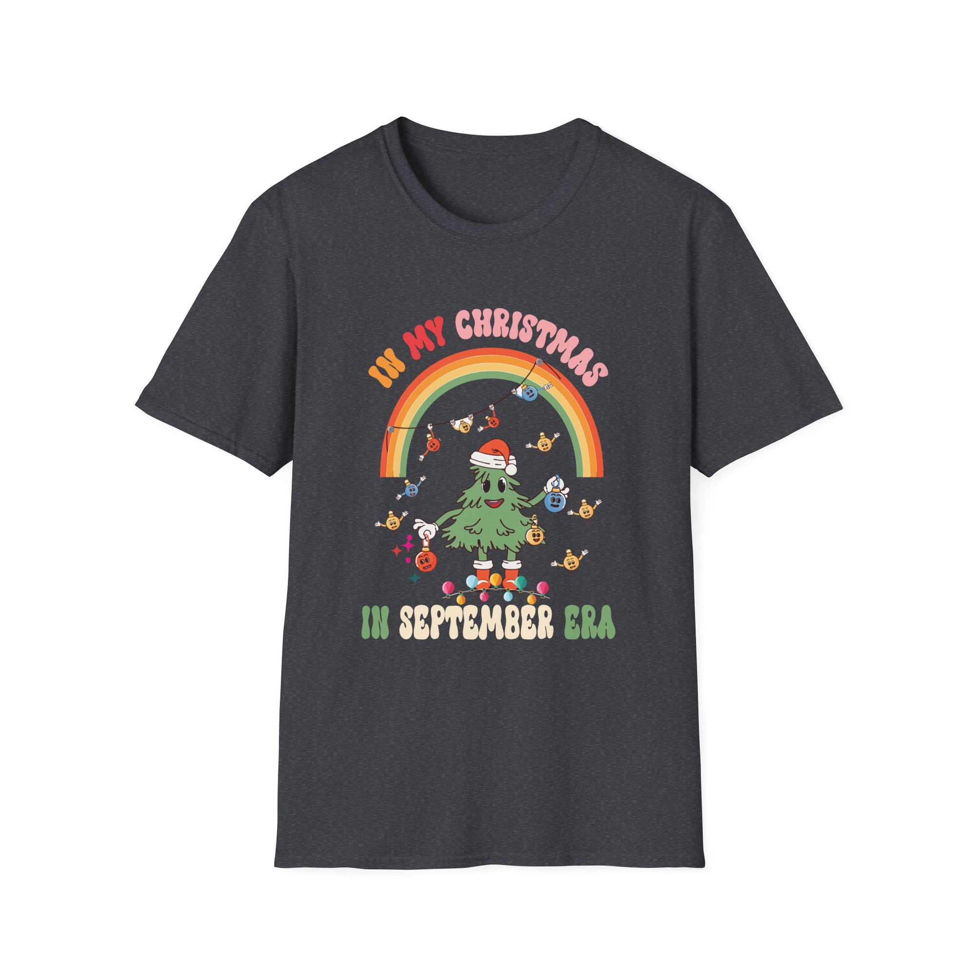 In My Christmas In September Era Summer Christmas Groovy T-Shirt