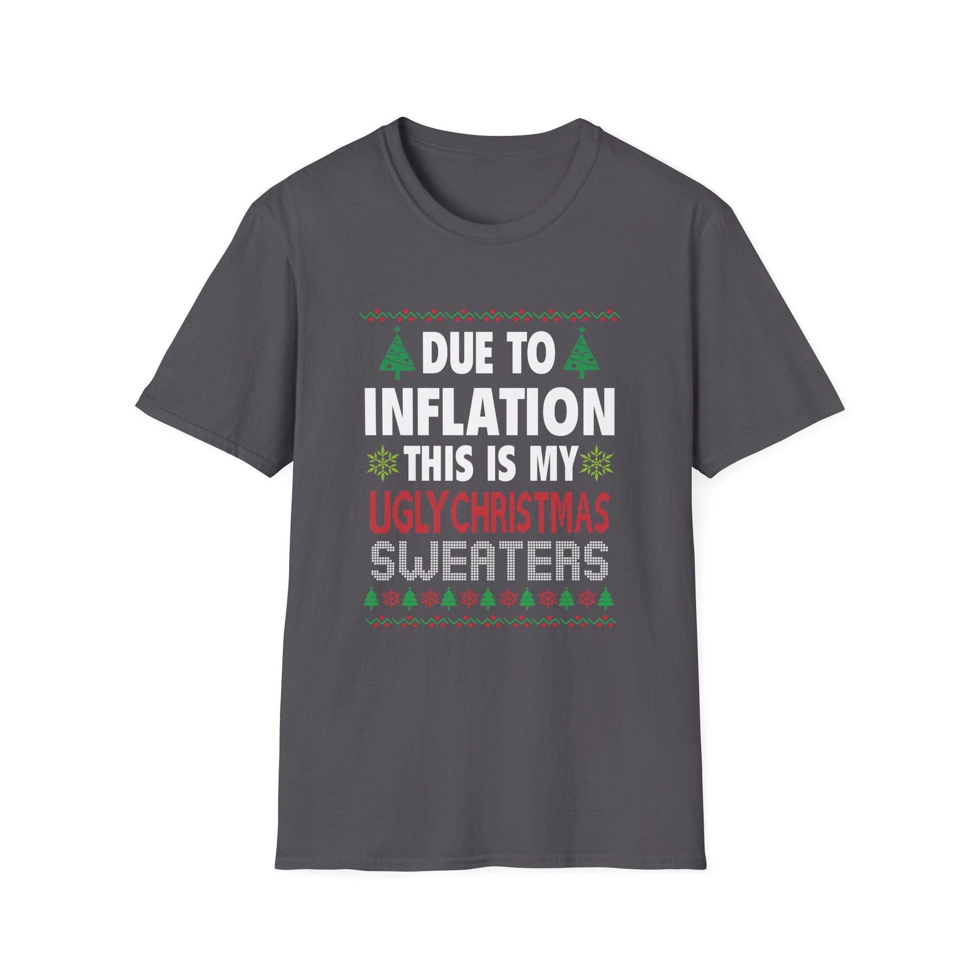 Funny Christmas T-Shirt - Inflation Ugly Sweater Tee, Holiday Humor Gift, Unisex Apparel for Parties, Family Gatherings, Christmas Fun