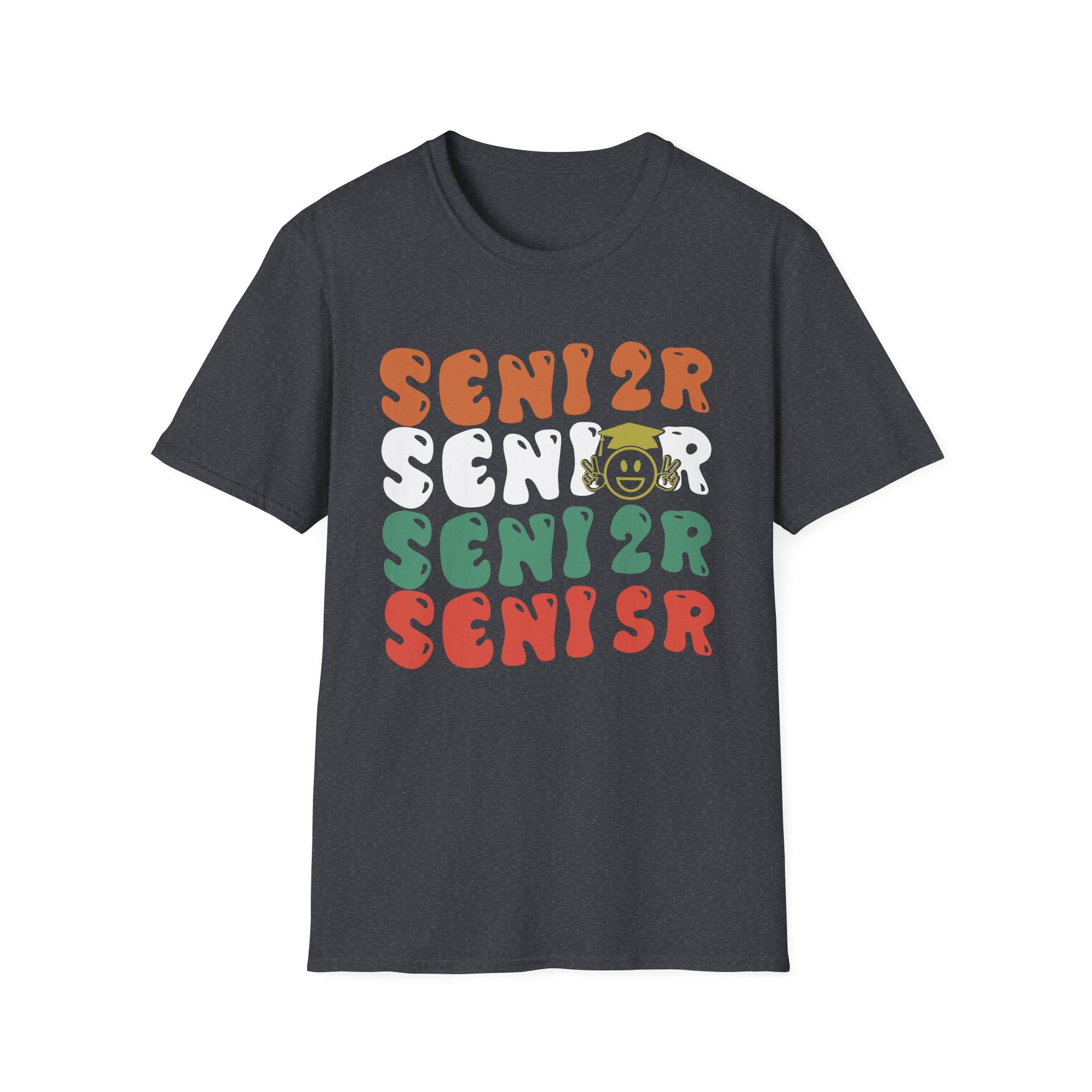 Senior 2025 Class of 2025 Retro Groovy Seniors Graduation 25 Unisex Softstyle T-Shirt