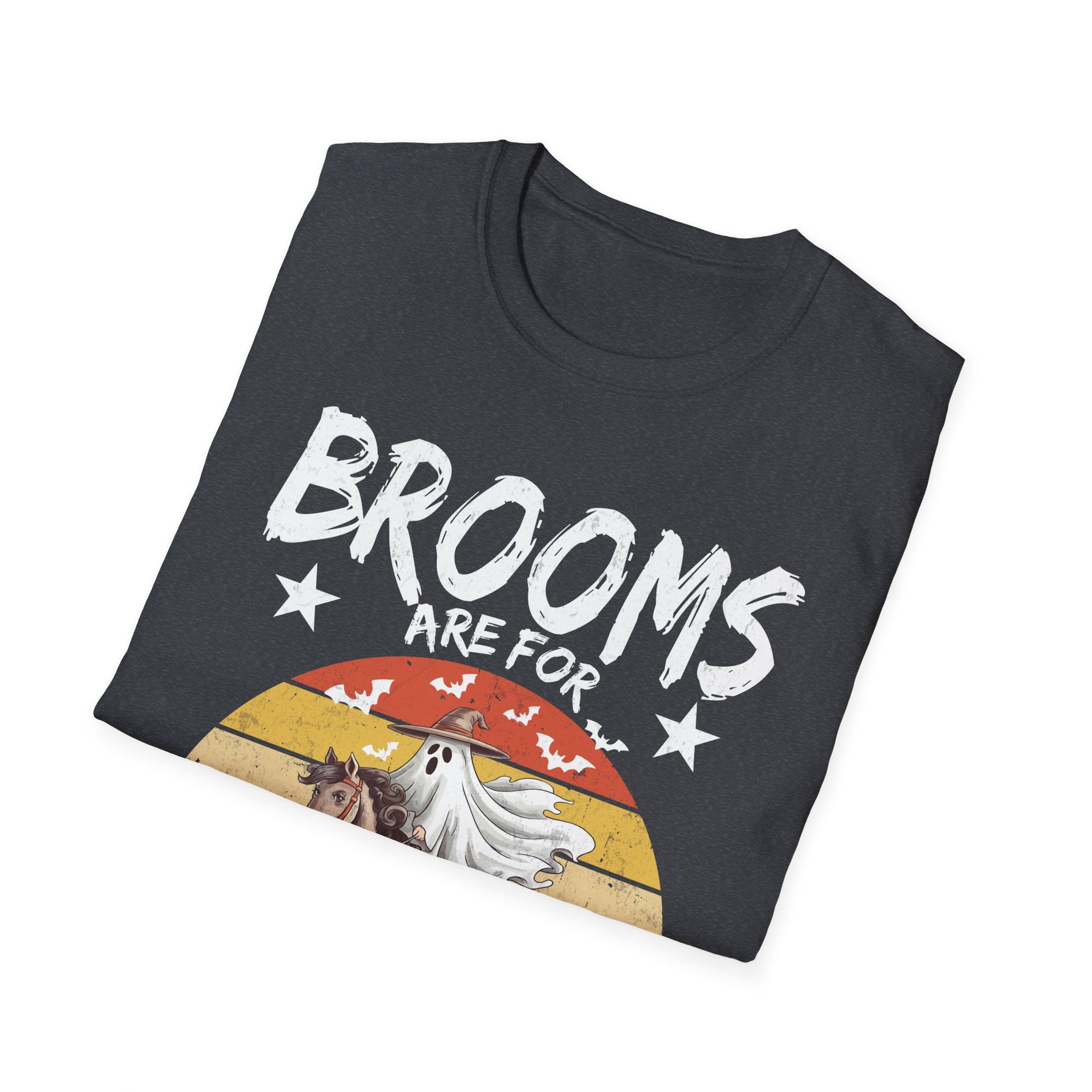 Halloween Unicorn T-Shirt, Funny Graphic Tee, Broom Riders, Gift for Unicorn Lovers, Unisex Softstyle Tee