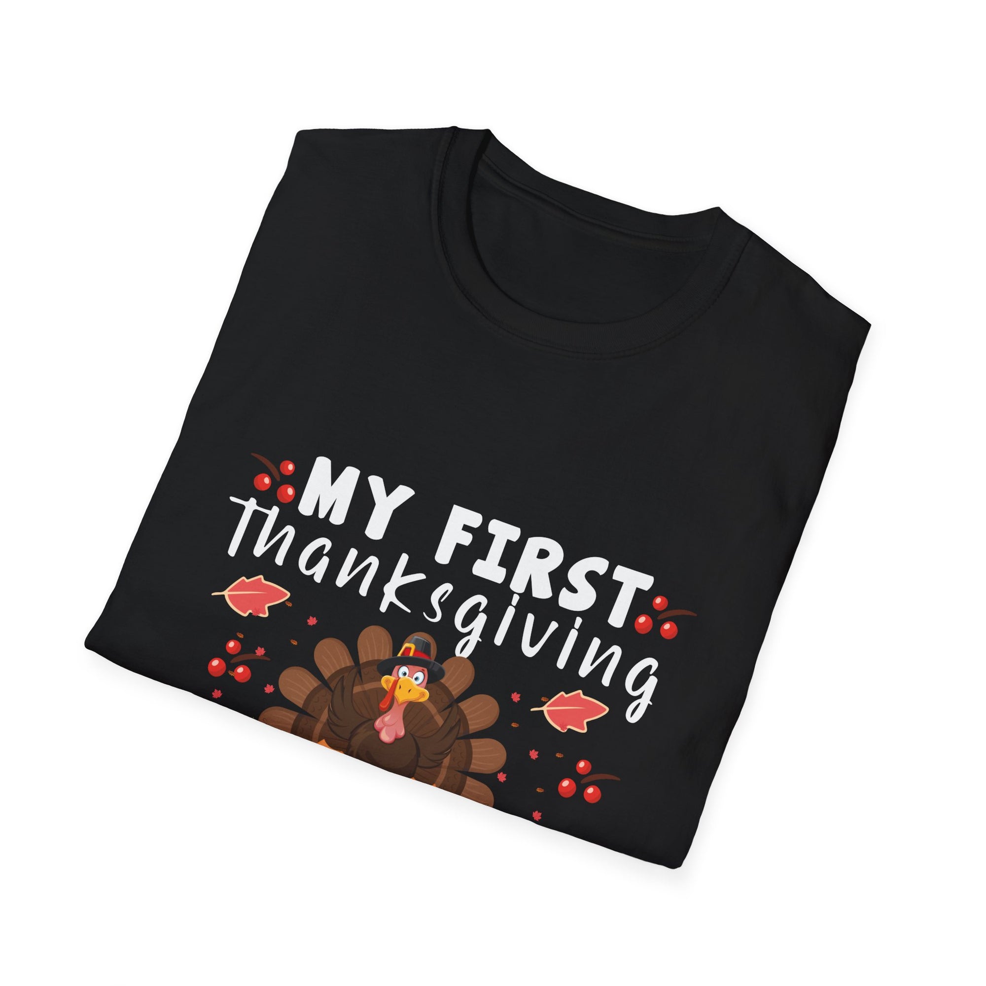 Unisex Thanksgiving T-Shirt - My First Thanksgiving as Mommy, Holiday Shirt, Family Celebration Top, Cute Fall Apparel, Gift for New Moms