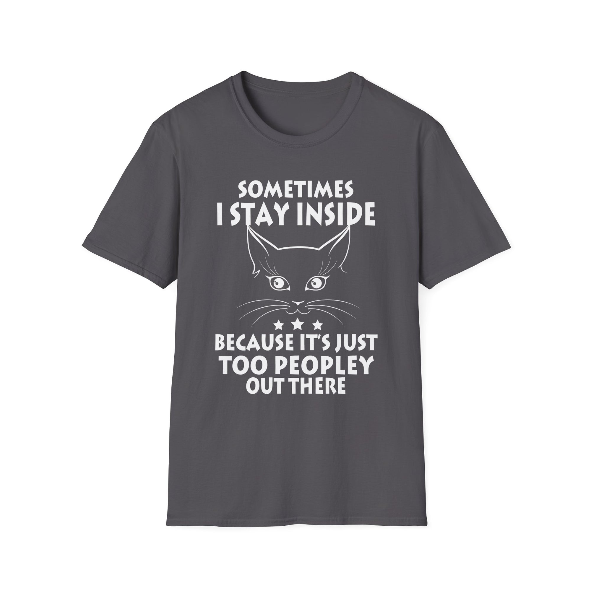 Cozy Cat Lover T-Shirt - Funny Quote Tee for Introverts, Gifts for Cat Owners, Perfect for Pet Lovers, Birthday, Casual Wear, Self-Care