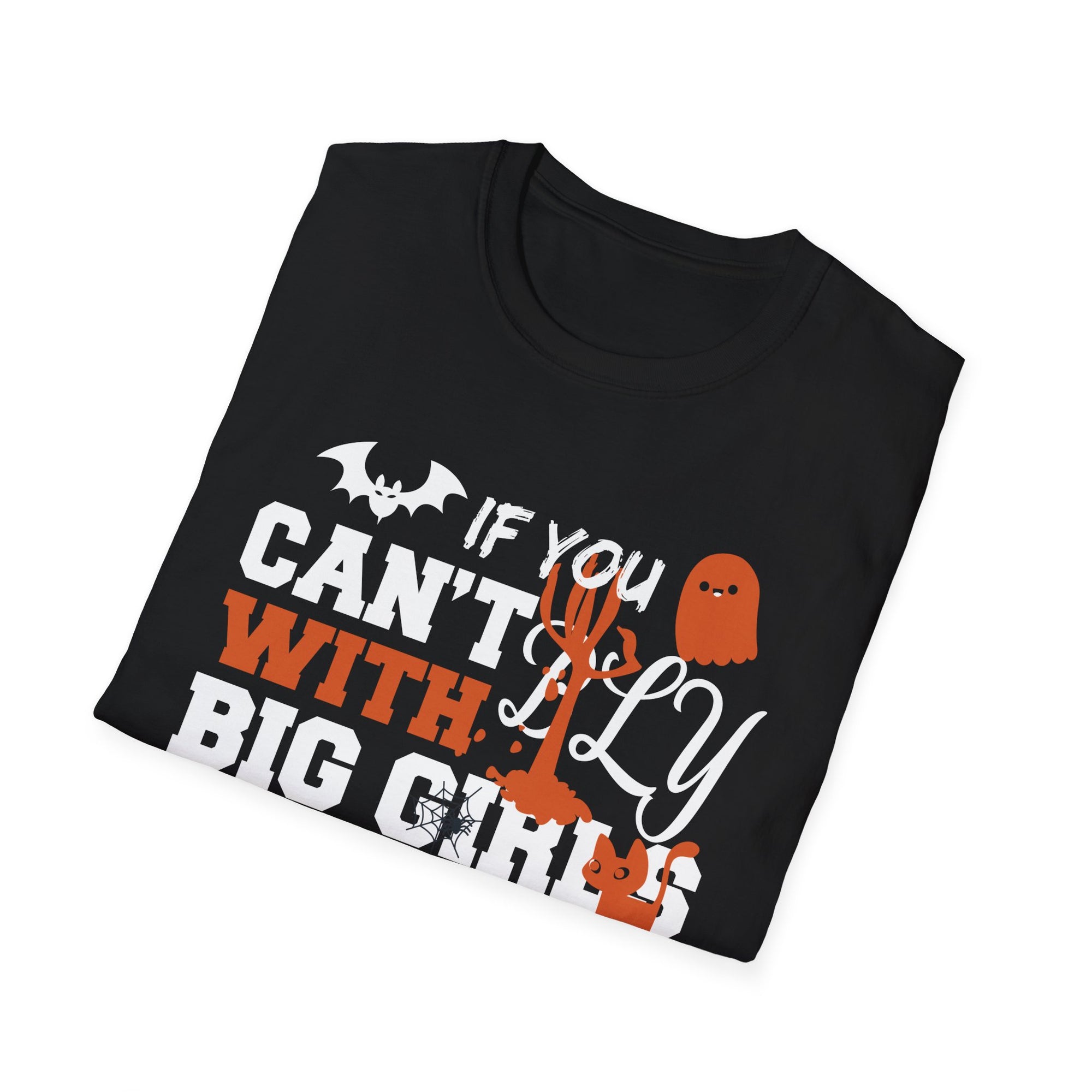 Halloween Graphic T-Shirt, Unisex Softstyle Tee, Witch Themed Shirt, Spooky Season Apparel, Perfect for Fall Celebrations