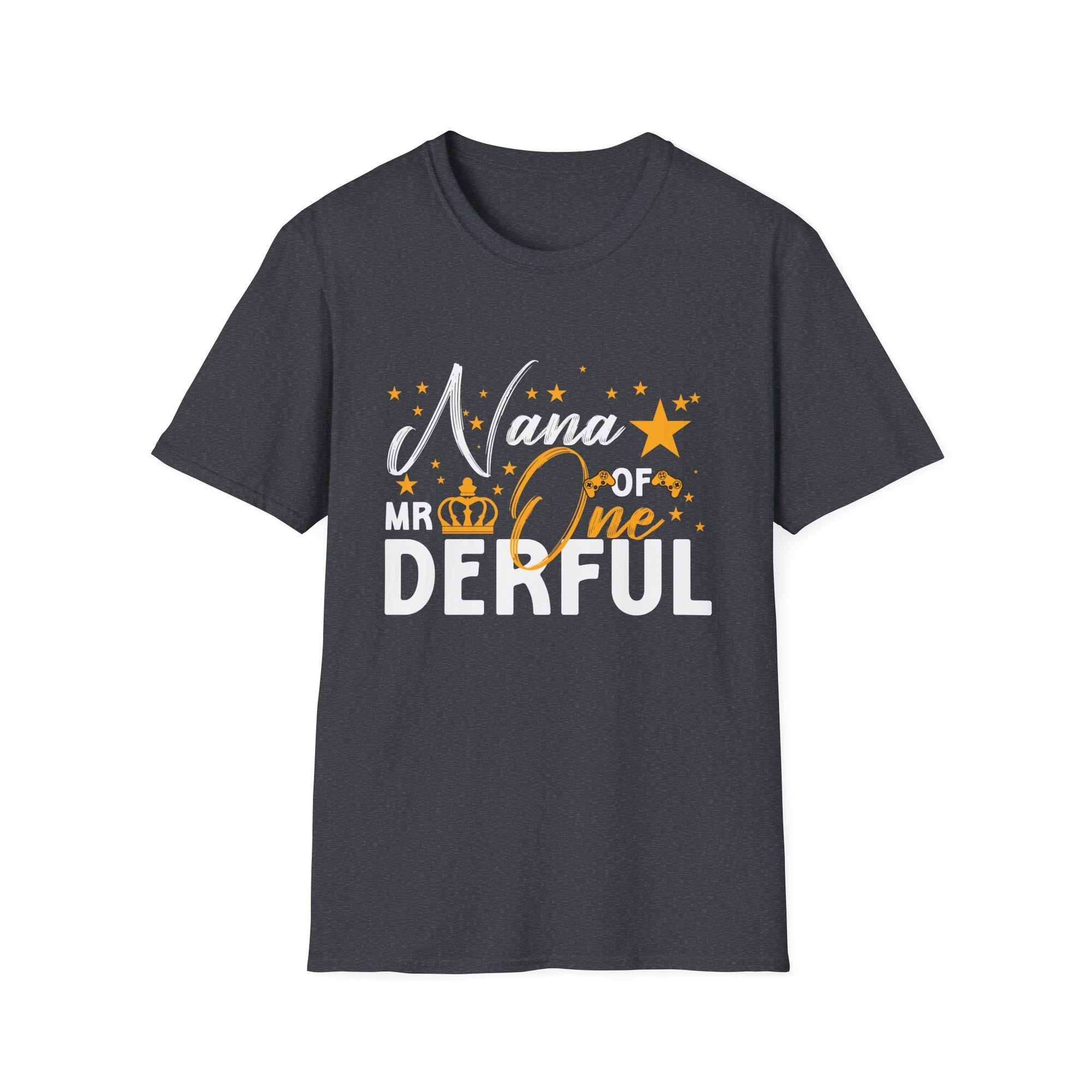 Nana of One-derful Unisex Softstyle T-Shirt, Gift for Grandparents, Family Reunion Tee, Funny Apparel for Nana, Birthday T-Shirt, Cute [...]