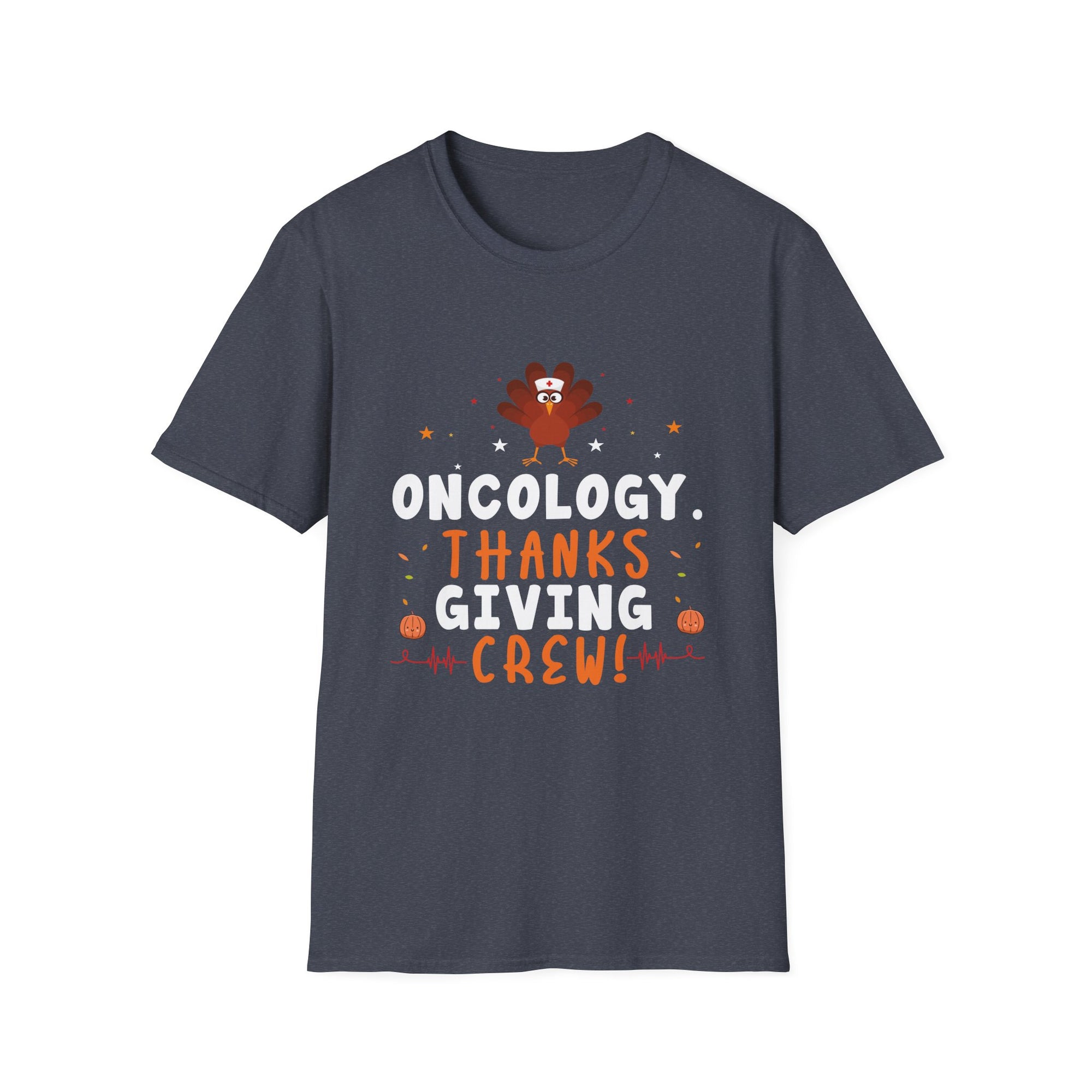 Oncology Thanksgiving Crew T-Shirt, Unisex Tee, Holiday Shirt, Thanksgiving Gift, Medical Appreciation, Cancer Awareness Clothing