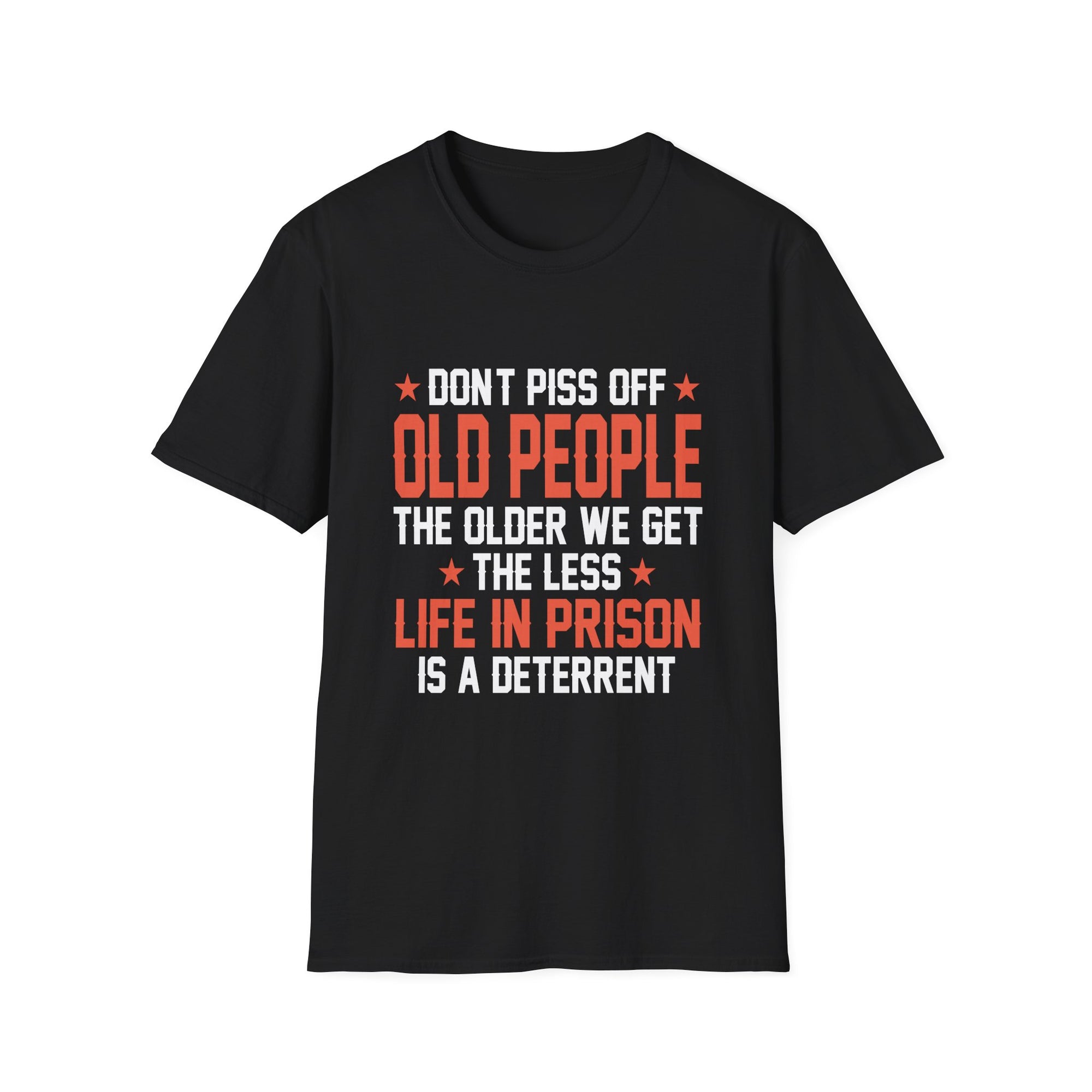 Funny Old People T-Shirt, Unisex Softstyle Tee, Gift for Retirees, Birthday Shirt, Humor Apparel, Senior Citizen Clothing