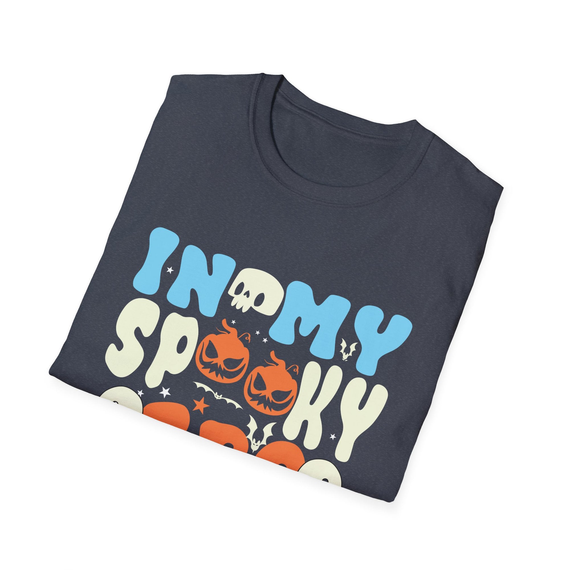 Unisex Spooky Era T-Shirt, Halloween Shirt, Ghost Graphic Tee, Fall Apparel, Pumpkin Festive T-Shirt