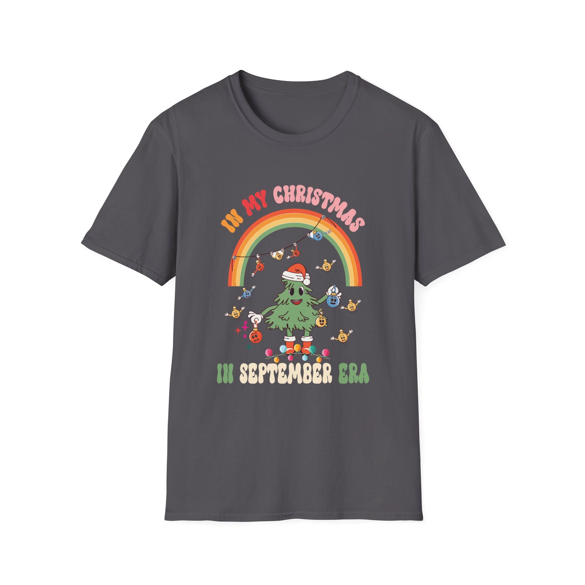 In My Christmas In September Era Summer Christmas Groovy T-Shirt