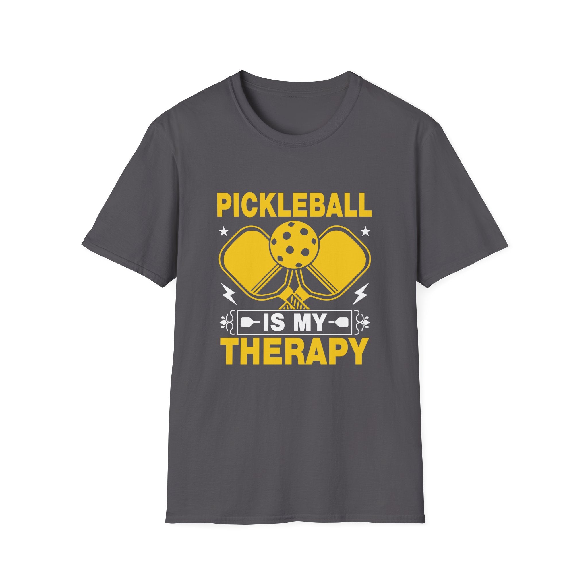 Pickleball Therapy T-Shirt, Unisex Softstyle Tee, Activewear for Pickleball Lovers, Sports Gift for Players, Fun Workout Shirt