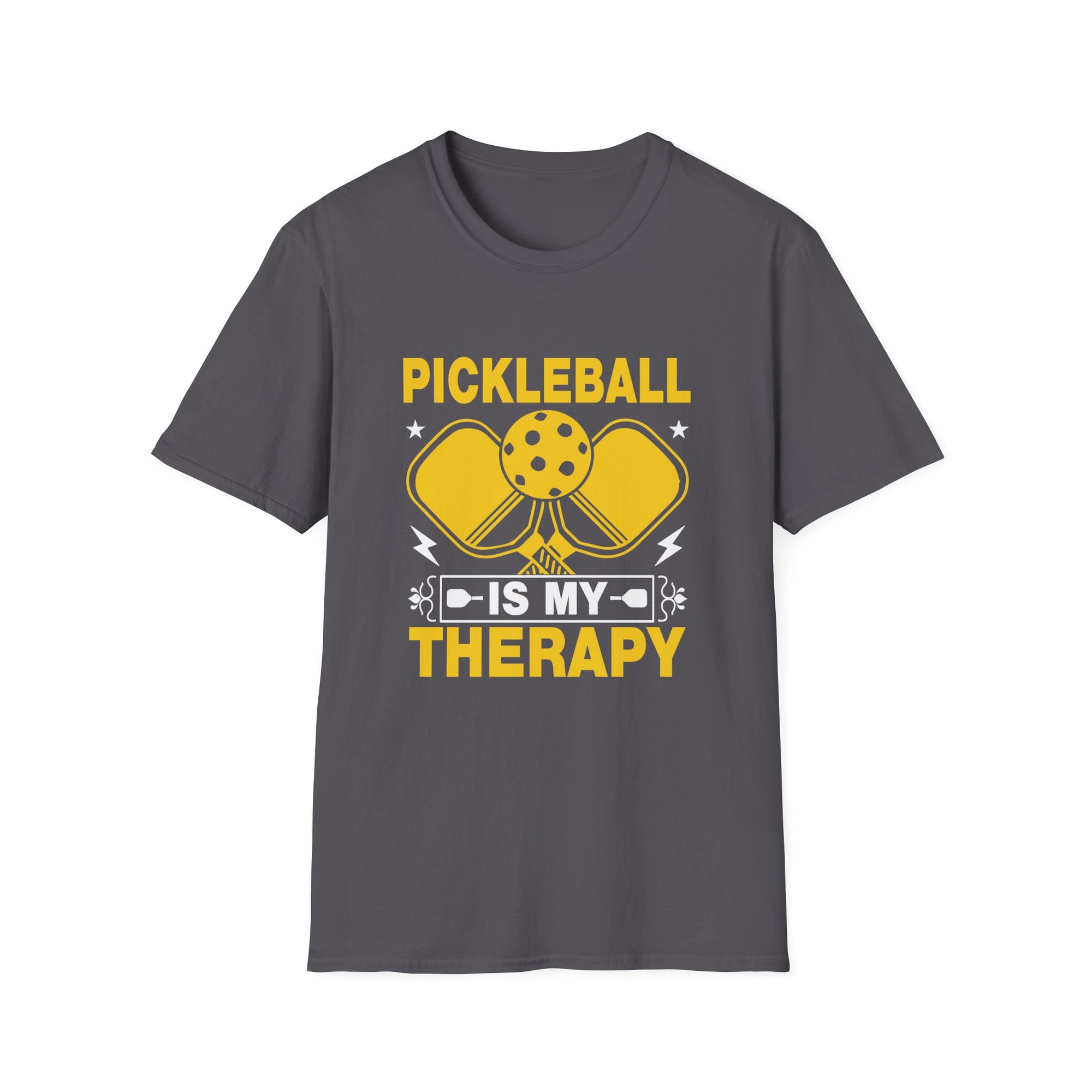 Pickleball Therapy T-Shirt, Unisex Softstyle Tee, Activewear for Pickleball Lovers, Sports Gift for Players, Fun Workout Shirt