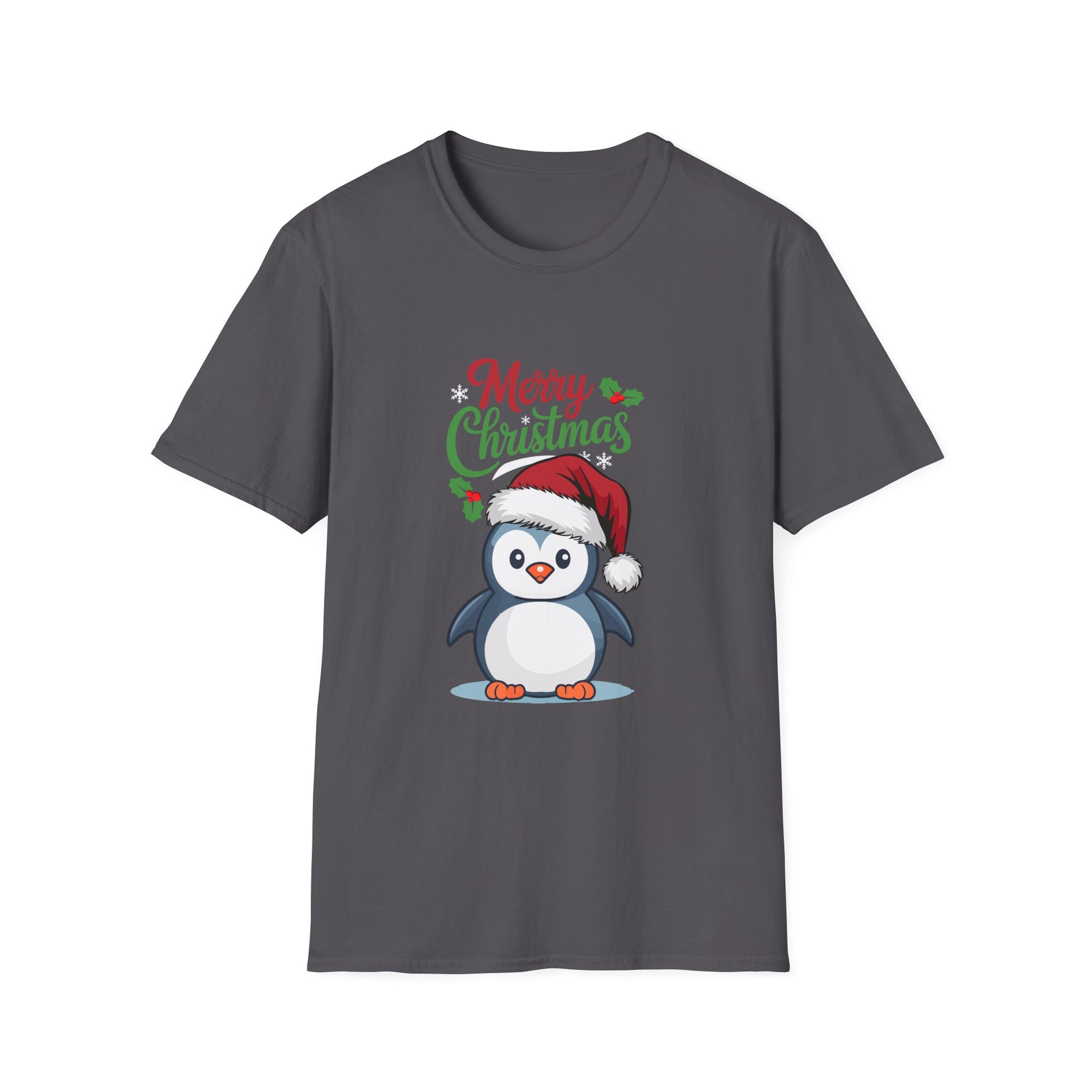 Merry Christmas Penguin Tee, Unisex Holiday Shirt, Cute Christmas T-Shirt, Festive Winter Apparel, Gift for Him and Her