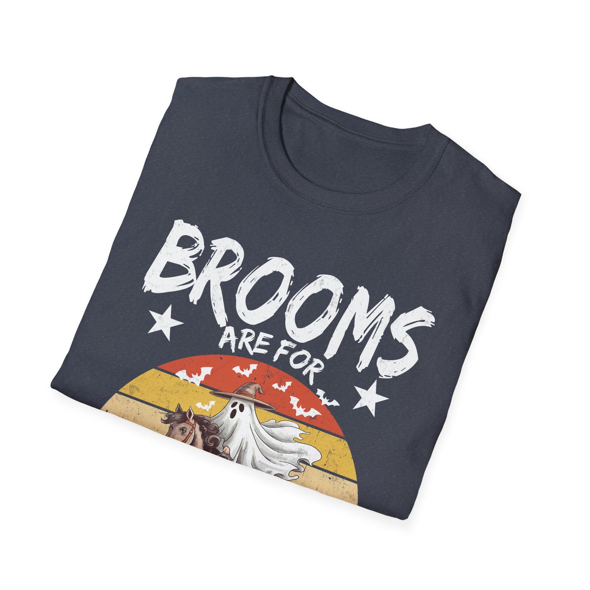 Halloween Unicorn T-Shirt, Funny Graphic Tee, Broom Riders, Gift for Unicorn Lovers, Unisex Softstyle Tee