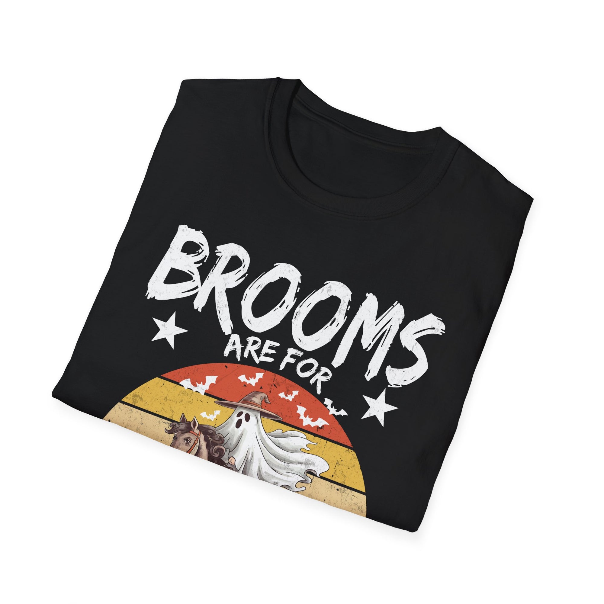 Halloween Unicorn T-Shirt, Funny Graphic Tee, Broom Riders, Gift for Unicorn Lovers, Unisex Softstyle Tee