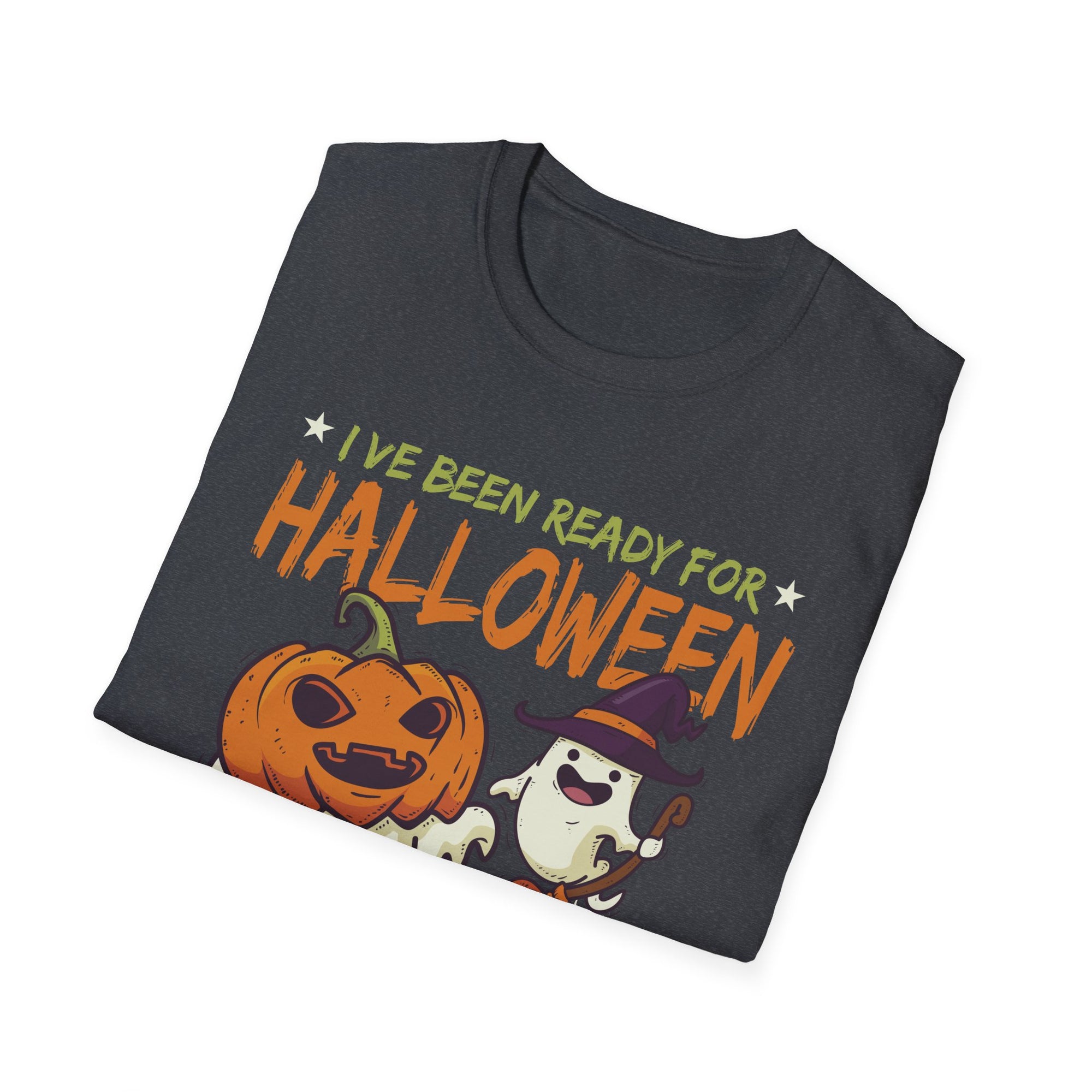 Halloween Ghostly Fun T-Shirt - Unisex Softstyle Tee for Halloween Parties, Costume Events, Fall Celebrations, Ghost Lovers, Spooky Season