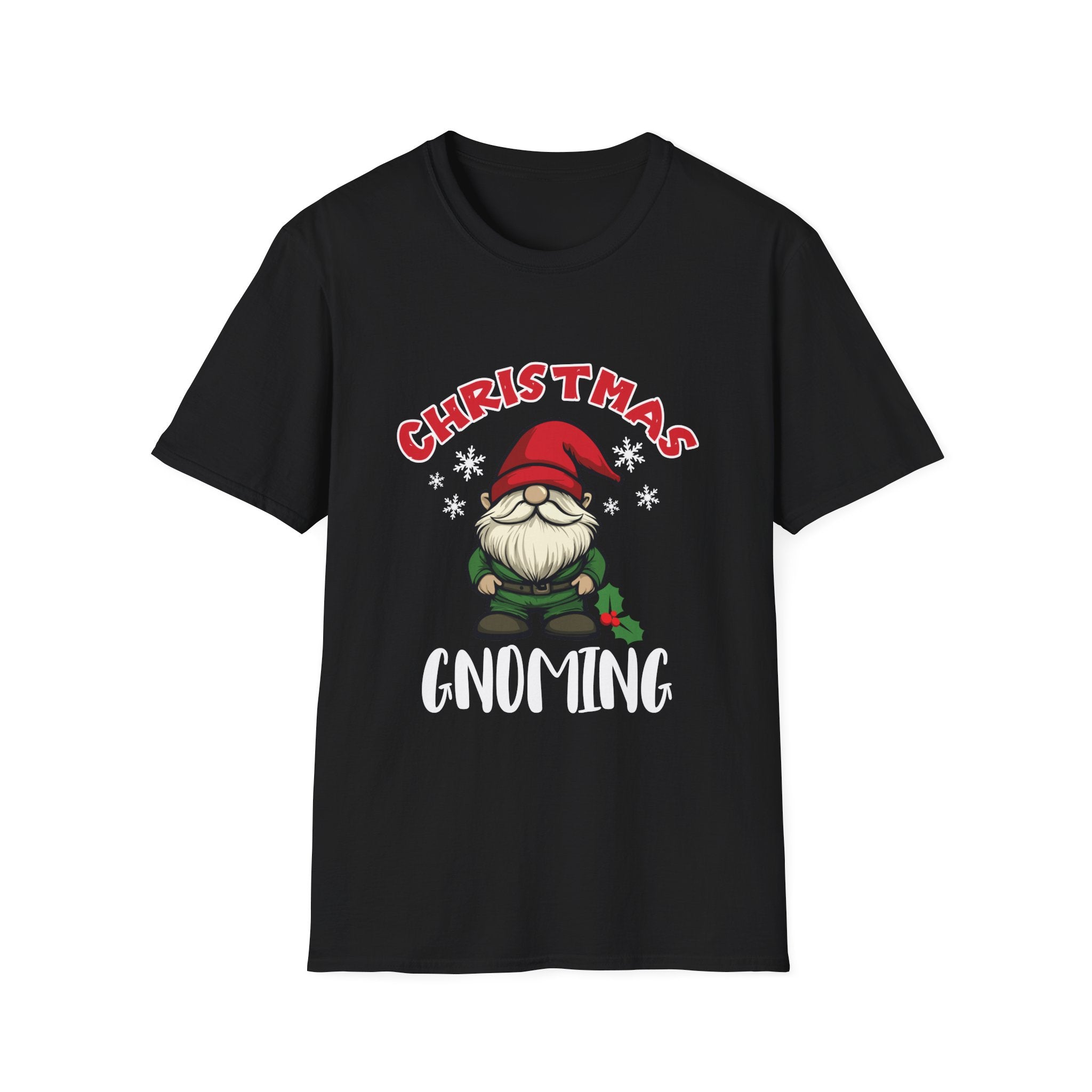 Christmas Gnoming T-Shirt, Unisex Holiday Tee, Cute Christmas Apparel, Gift for Gnome Lovers, Festive T-Shirt for Holiday Celebrations