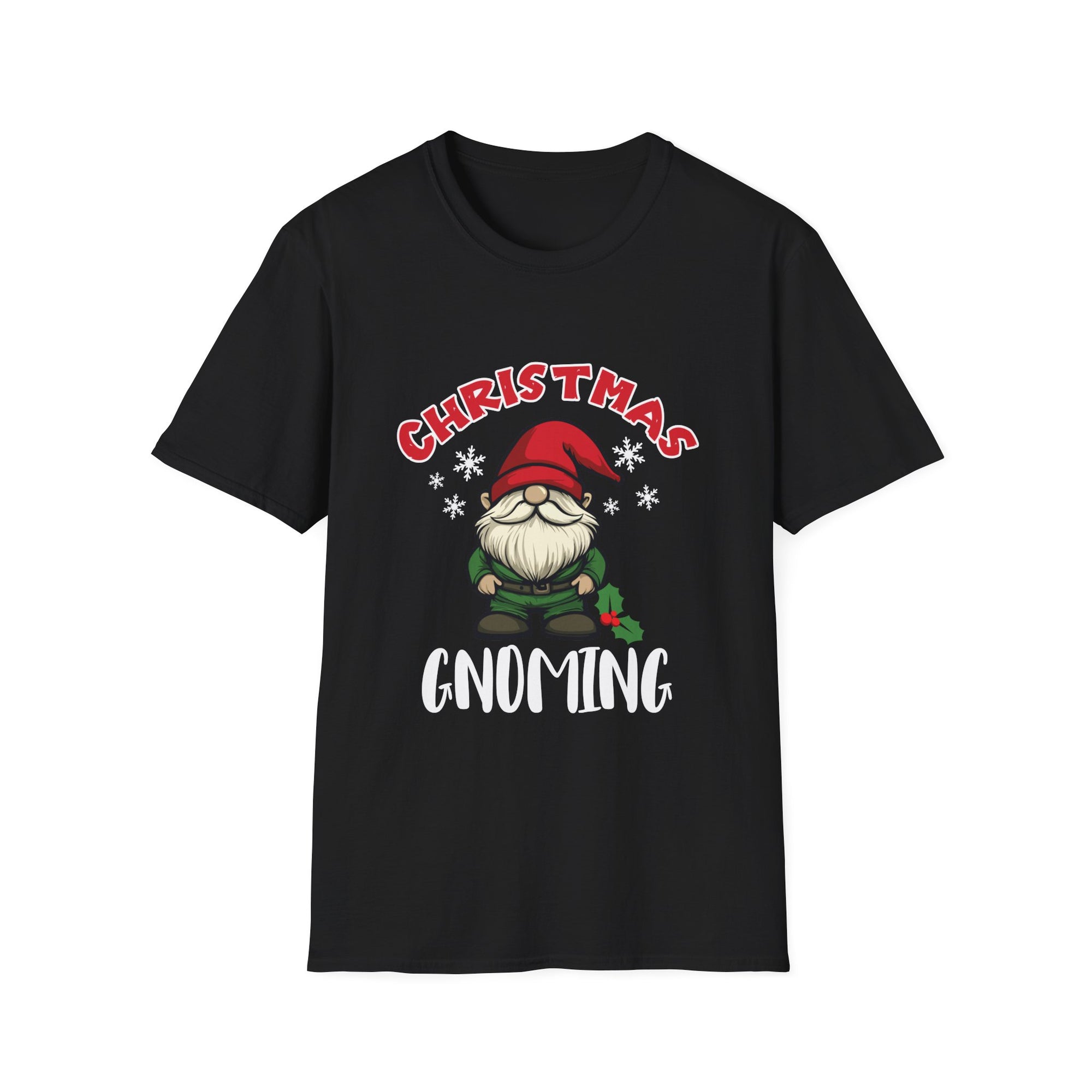 Christmas Gnoming T-Shirt, Unisex Holiday Tee, Cute Christmas Apparel, Gift for Gnome Lovers, Festive T-Shirt for Holiday Celebrations