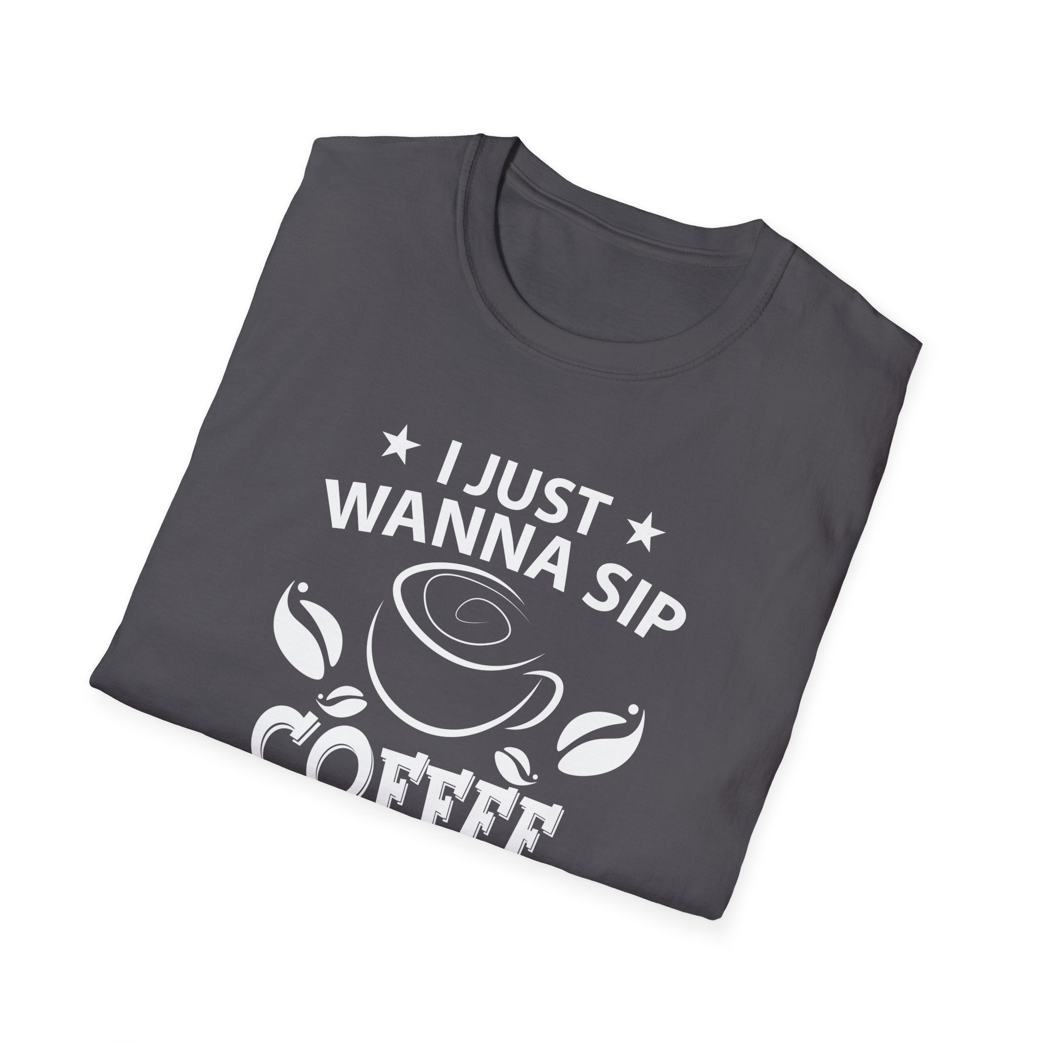 Coffee Lover Cat T-Shirt, Unisex Softstyle Tee for Pet Owners, Gift for Cat Lovers, Funny Coffee Shirt, Animal Lover Apparel, Cat Mom Gift