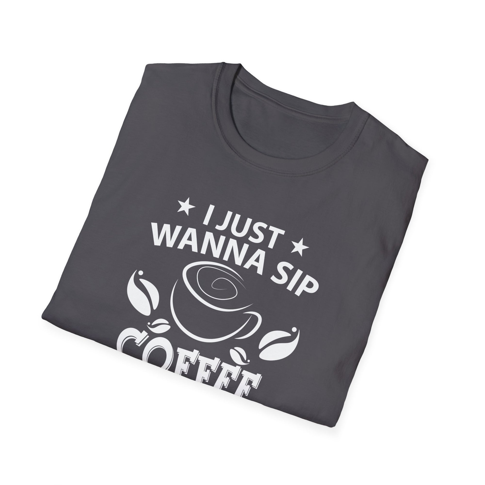 Coffee Lover Cat T-Shirt, Unisex Softstyle Tee for Pet Owners, Gift for Cat Lovers, Funny Coffee Shirt, Animal Lover Apparel, Cat Mom Gift