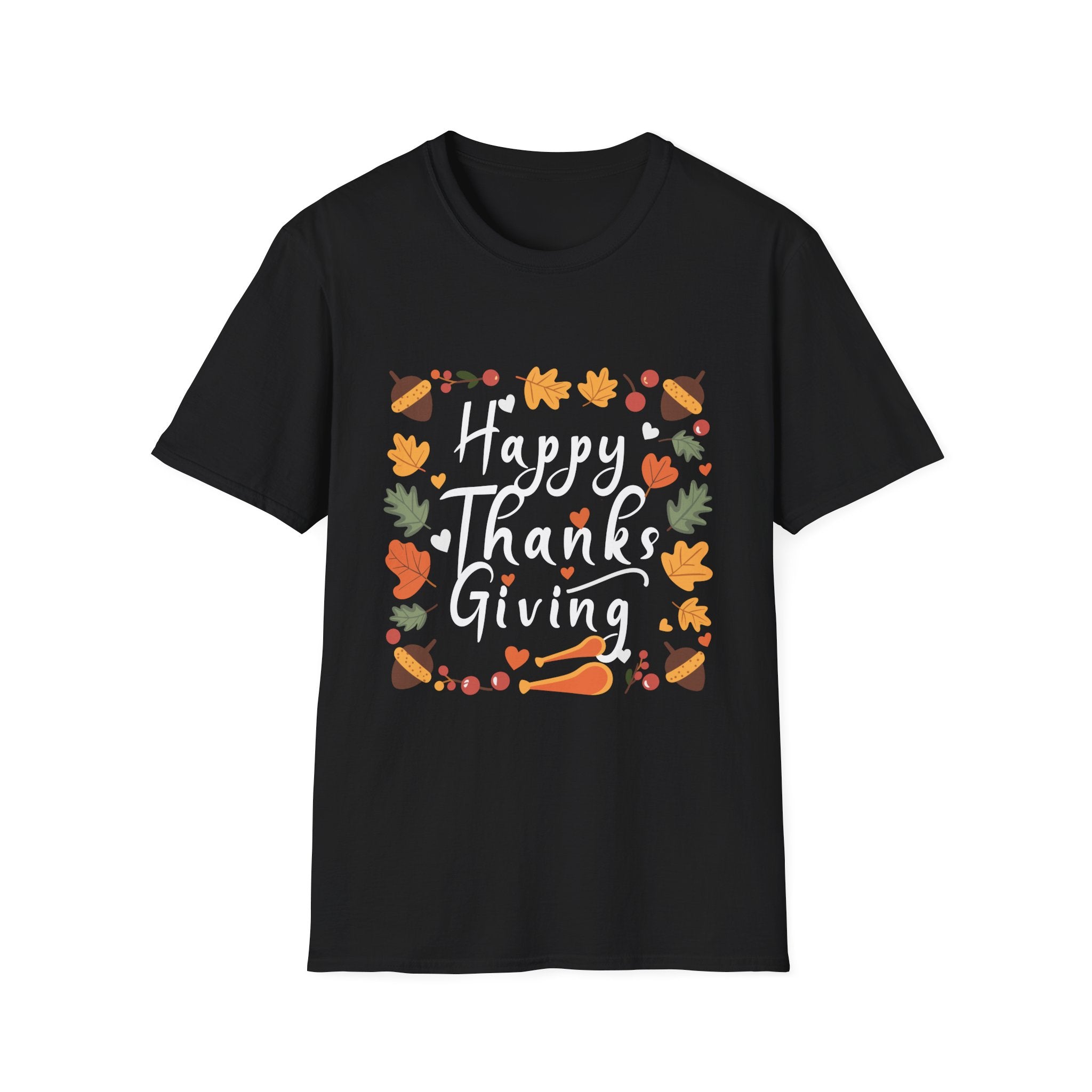 Thanksgiving Celebration T-Shirt - Unisex Softstyle Tee, Fall Apparel, Holiday Gift, Autumn Fashion, Family Gathering Shirt