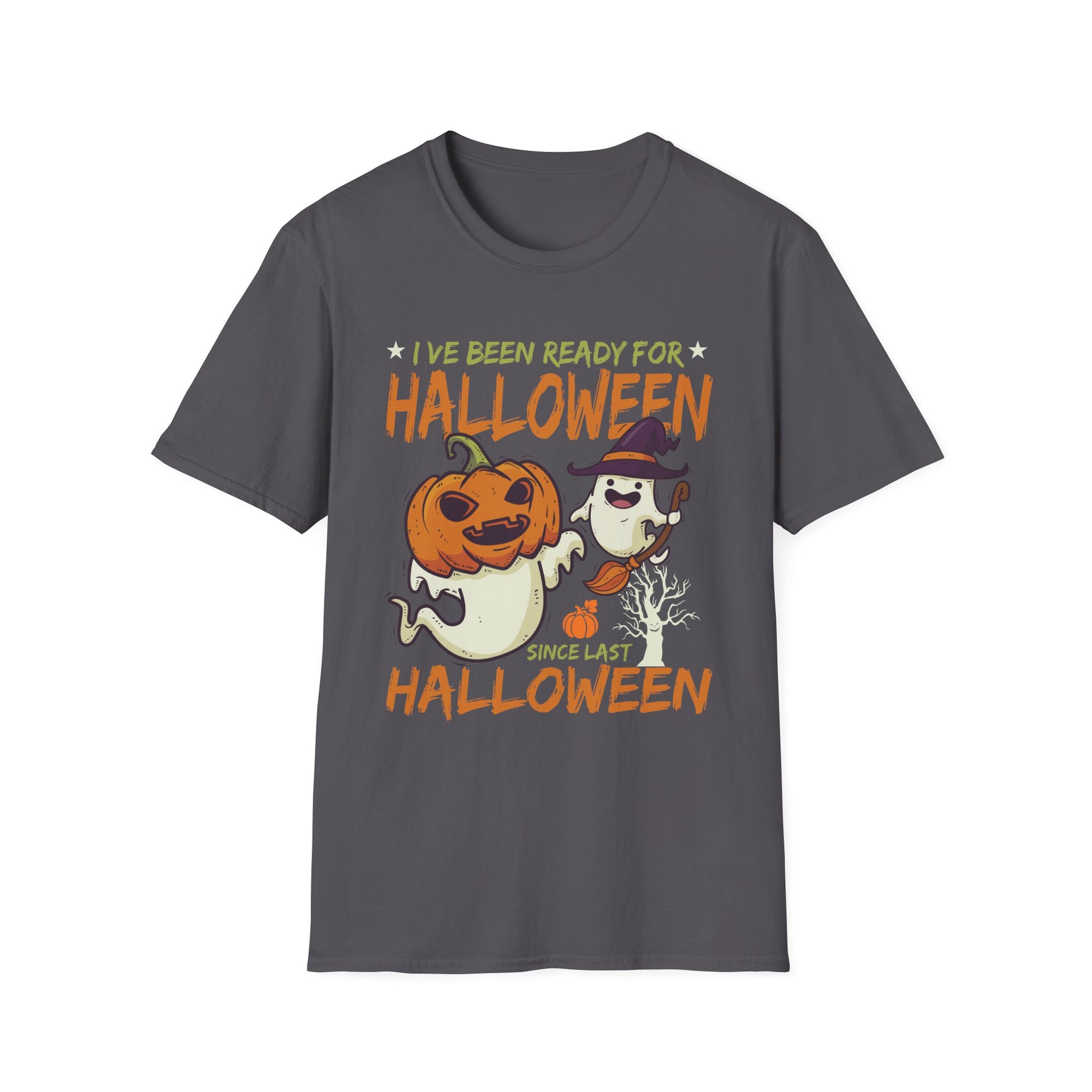 Halloween Ghostly Fun T-Shirt - Unisex Softstyle Tee for Halloween Parties, Costume Events, Fall Celebrations, Ghost Lovers, Spooky Season
