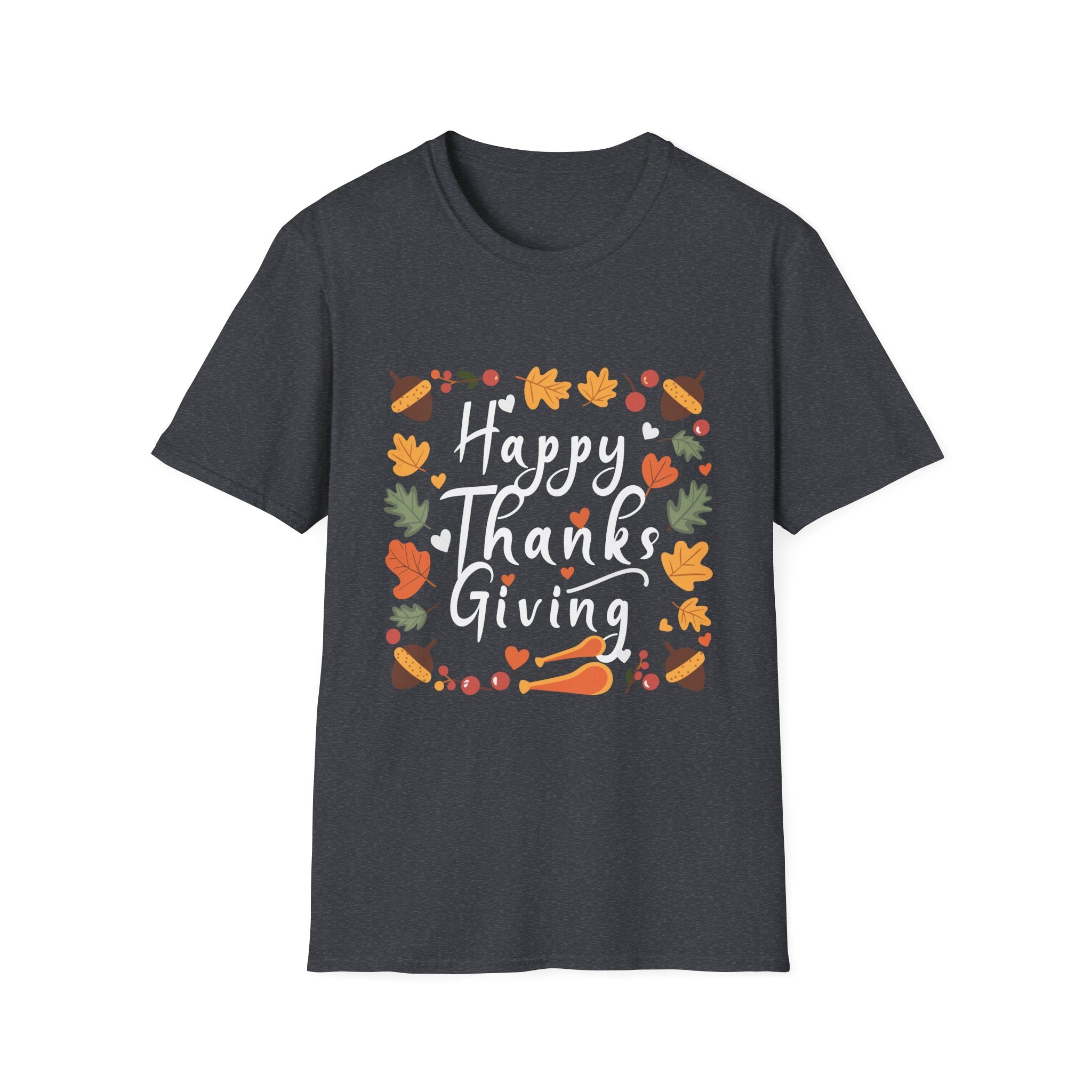 Thanksgiving Celebration T-Shirt - Unisex Softstyle Tee, Fall Apparel, Holiday Gift, Autumn Fashion, Family Gathering Shirt