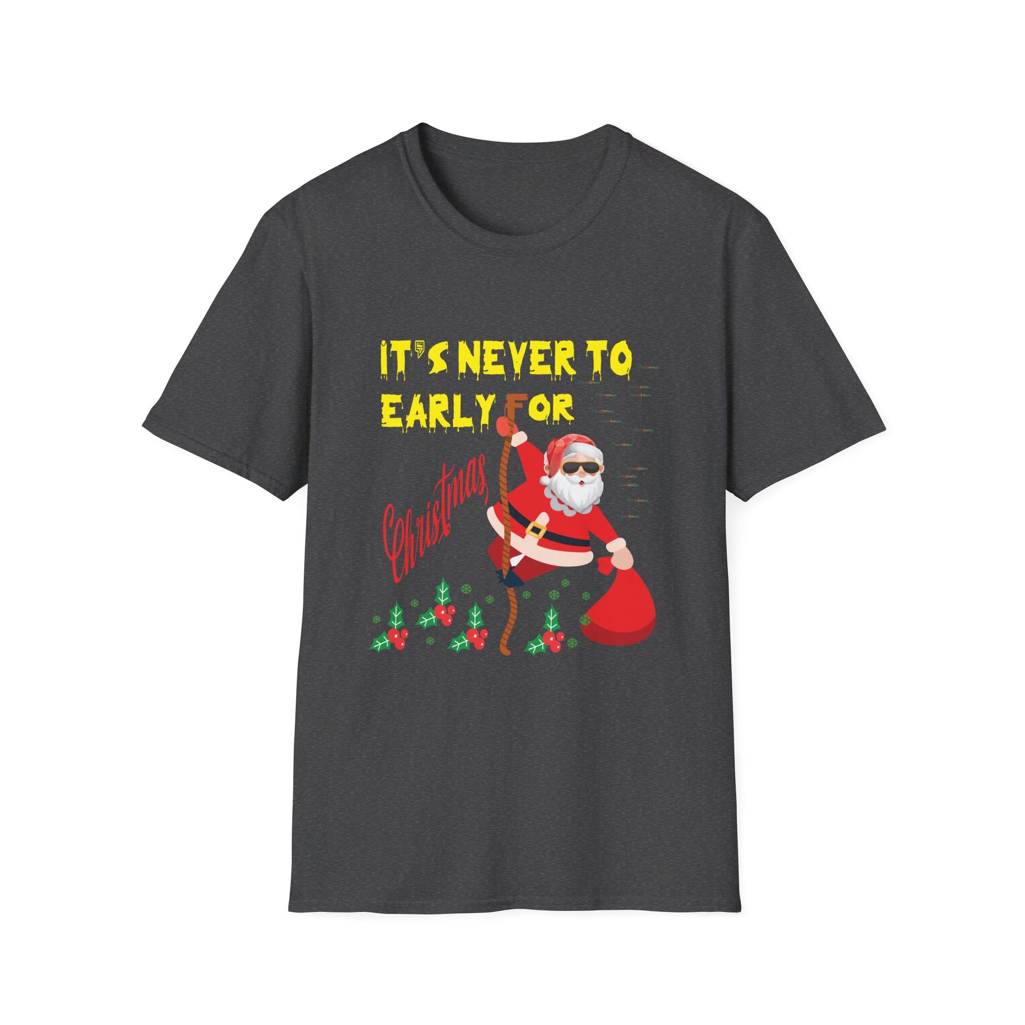 Christmas Santa Graphic Tee, Funny Holiday Shirt, Unisex Casual Wear, Gift for Him/Her, Festive T-Shirt
