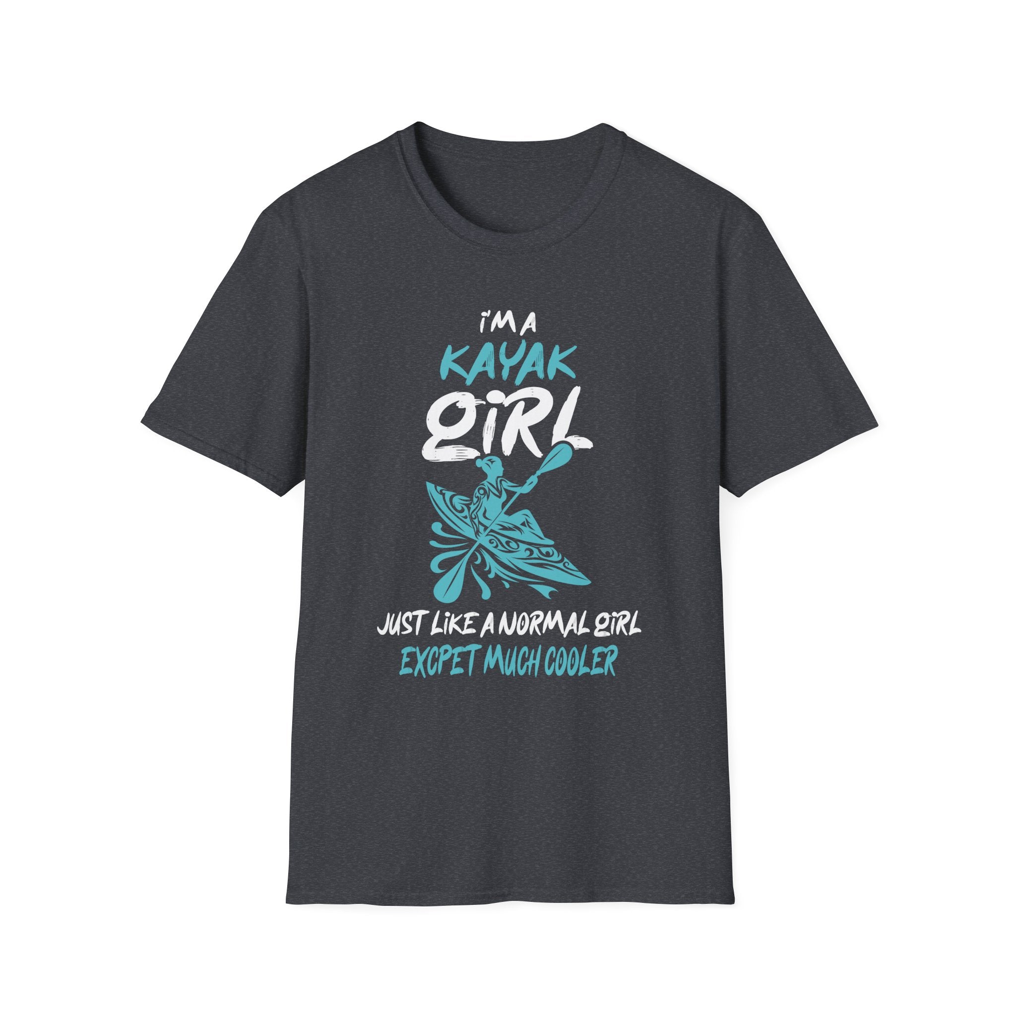 Kayak Girl Unisex Softstyle T-Shirt | Perfect Gift for Outdoor Lovers, Fun Water Sports Tee, Casual Weekend Wear, Boating Enthusiast Apparel