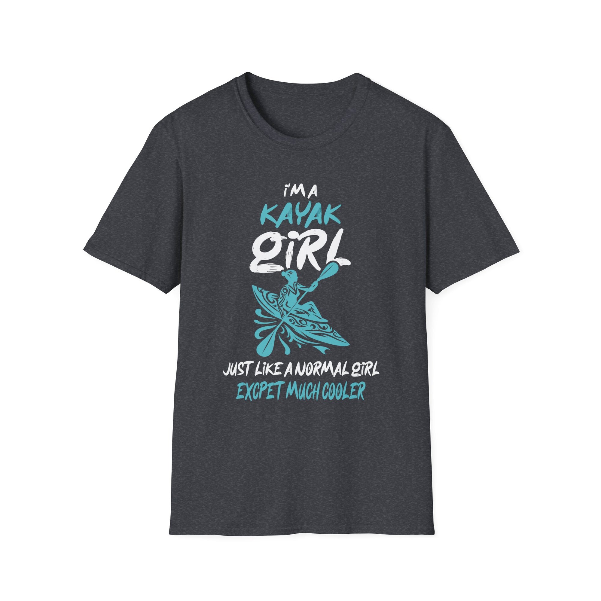 Kayak Girl Unisex Softstyle T-Shirt | Perfect Gift for Outdoor Lovers, Fun Water Sports Tee, Casual Weekend Wear, Boating Enthusiast Apparel