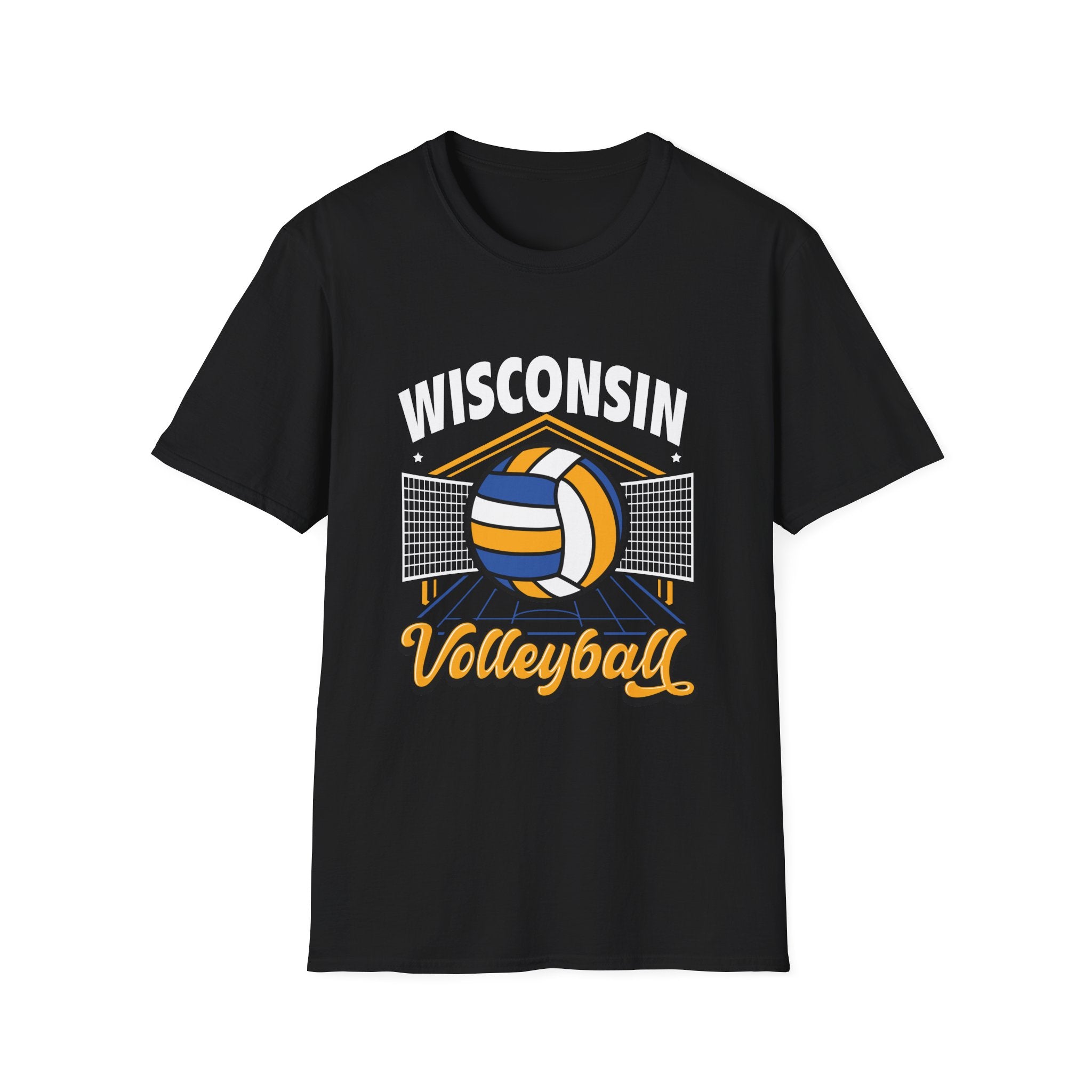 Wisconsin Volleyball Unisex T-Shirt | Sporty Tee, Team Apparel, Gift for Players, Fan Shirt, Game Day Top, Volleyball Lover Gift