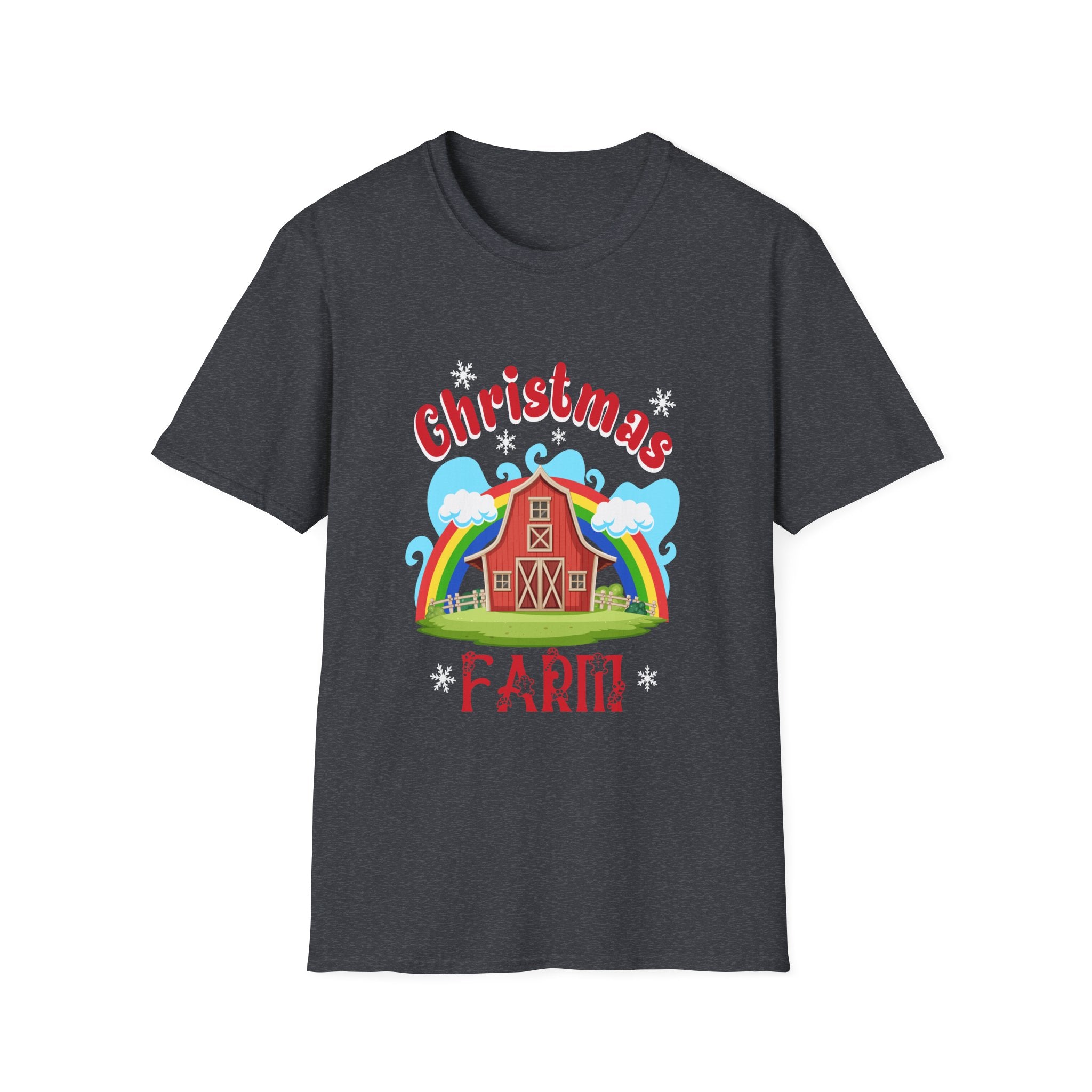 Christmas Farm Unisex T-Shirt | Festive Holiday Tee, Cozy Christmas Apparel, Farm-themed Gift, Cute Seasonal Shirt, Fun Holiday Outfit