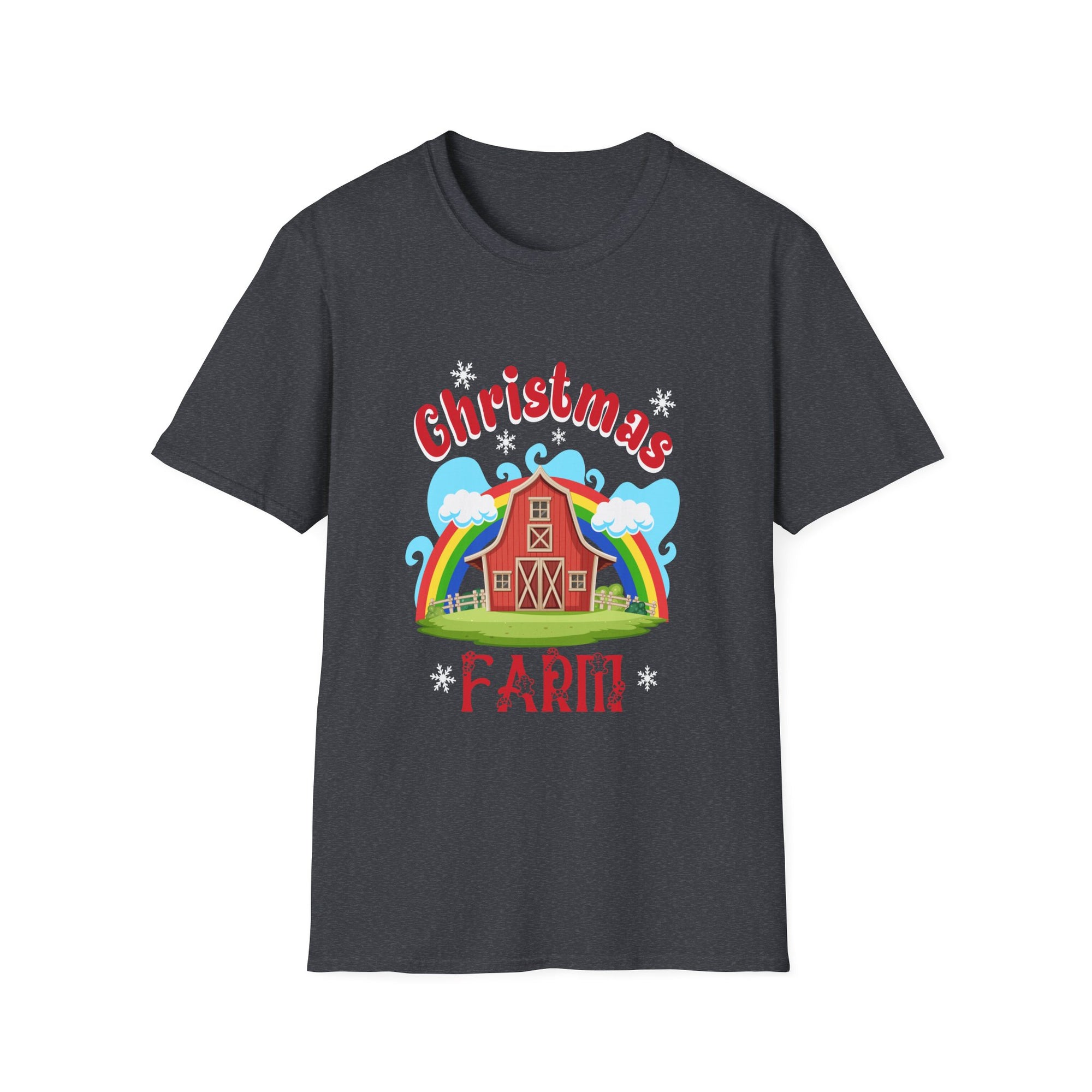 Christmas Farm Unisex T-Shirt | Festive Holiday Tee, Cozy Christmas Apparel, Farm-themed Gift, Cute Seasonal Shirt, Fun Holiday Outfit