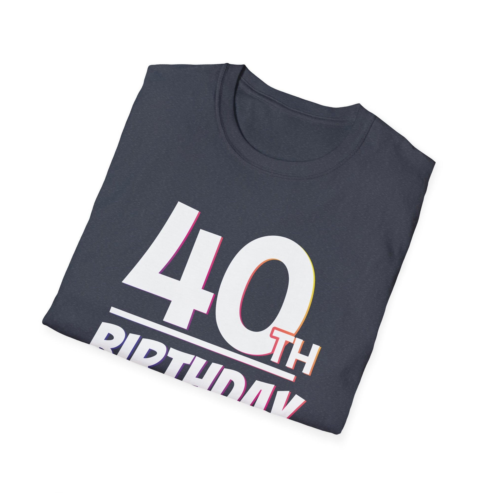 40th Birthday Squad Unisex Softstyle T-Shirt, Milestone Birthday Tee, Celebration Shirt, Birthday Party Apparel, Funny Gift for Him/Her