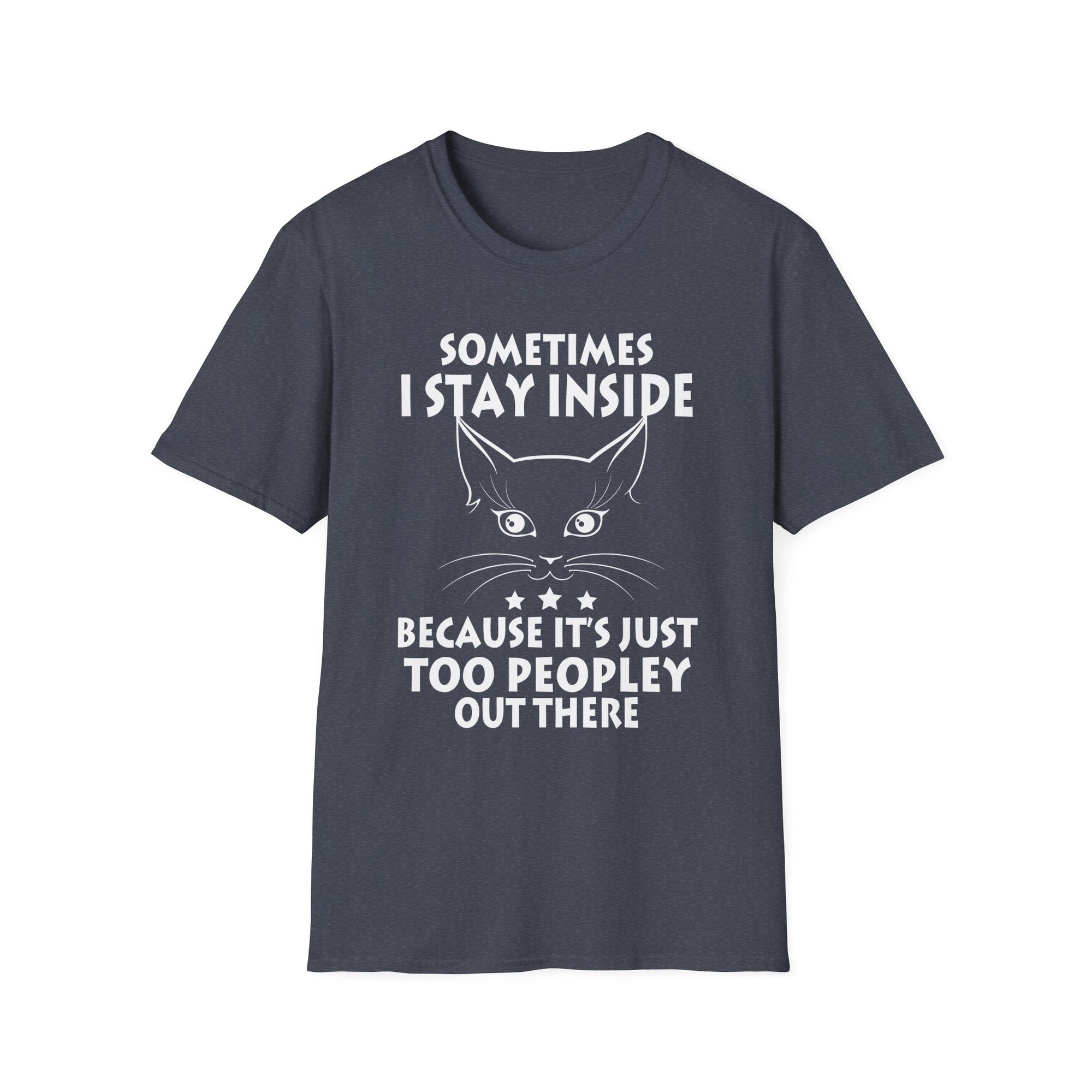 Cozy Cat Lover T-Shirt - Funny Quote Tee for Introverts, Gifts for Cat Owners, Perfect for Pet Lovers, Birthday, Casual Wear, Self-Care
