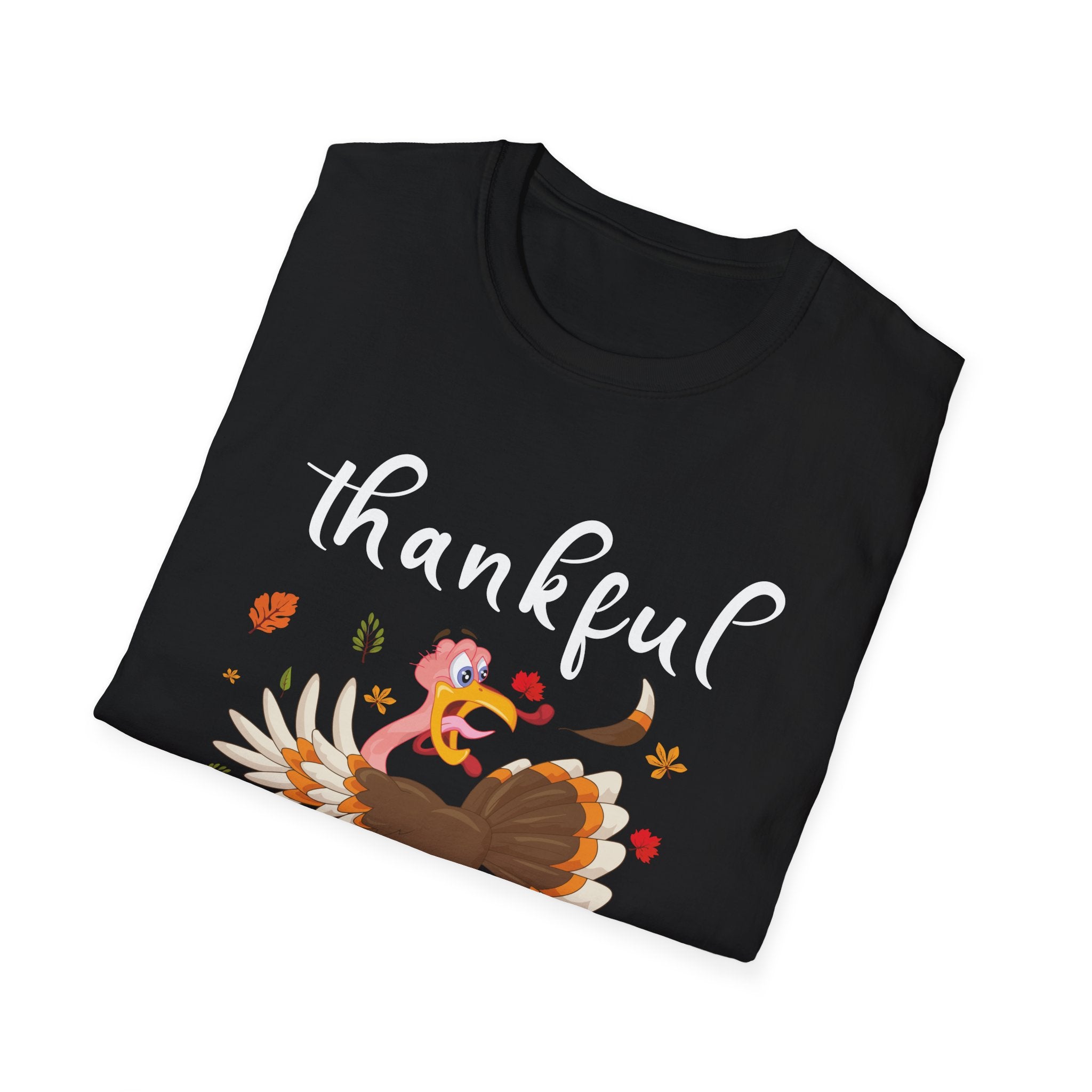 Thankful & Blessed Unisex Softstyle T-Shirt | Fall Fashion, Thanksgiving Tee, Everyday Casual Wear, Gift for Friends & Family