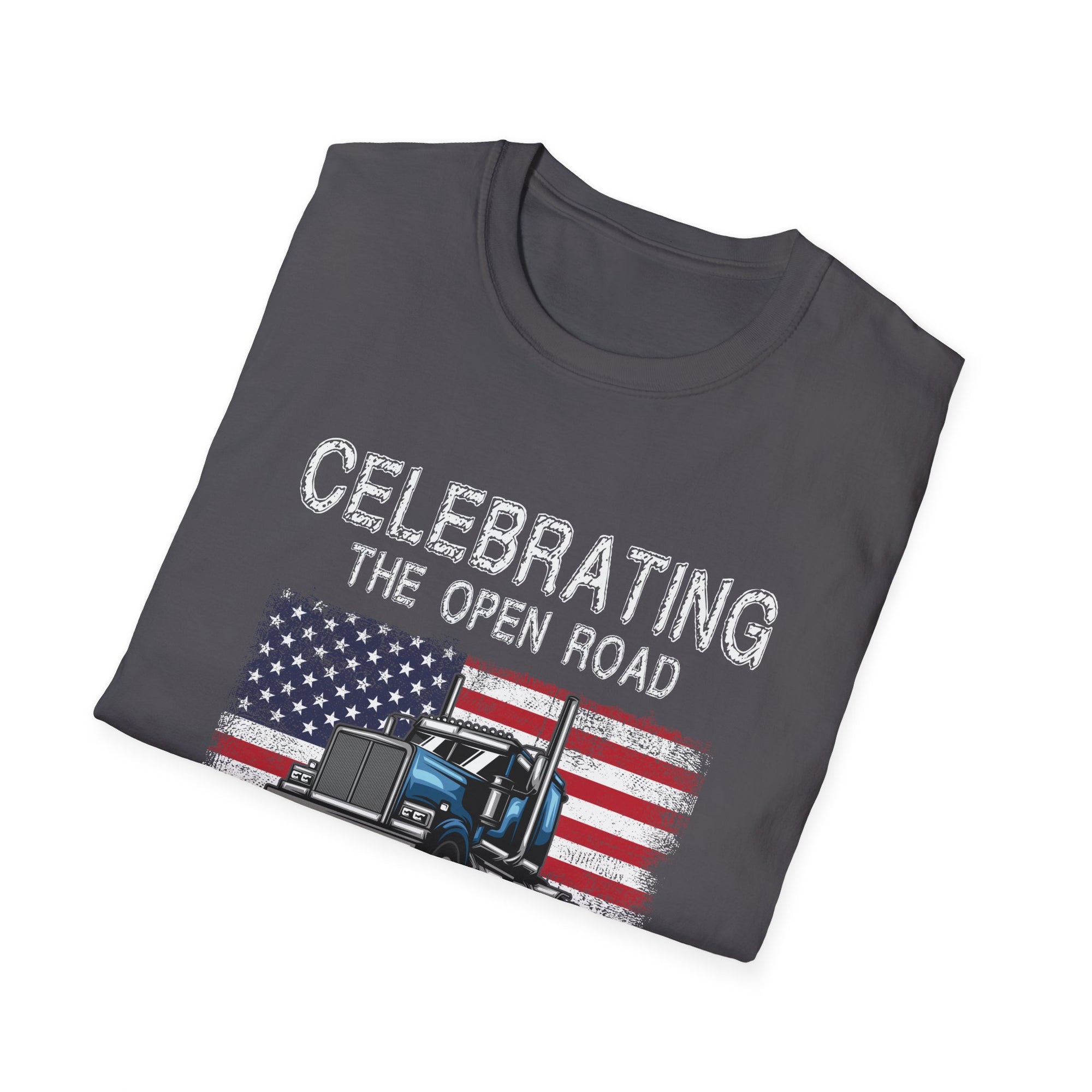 Open Road Celebrating Unisex T-Shirt - Perfect Gift for Truck Drivers, Road Trip Lovers, Independence Day, Adventure Seekers, and [...]