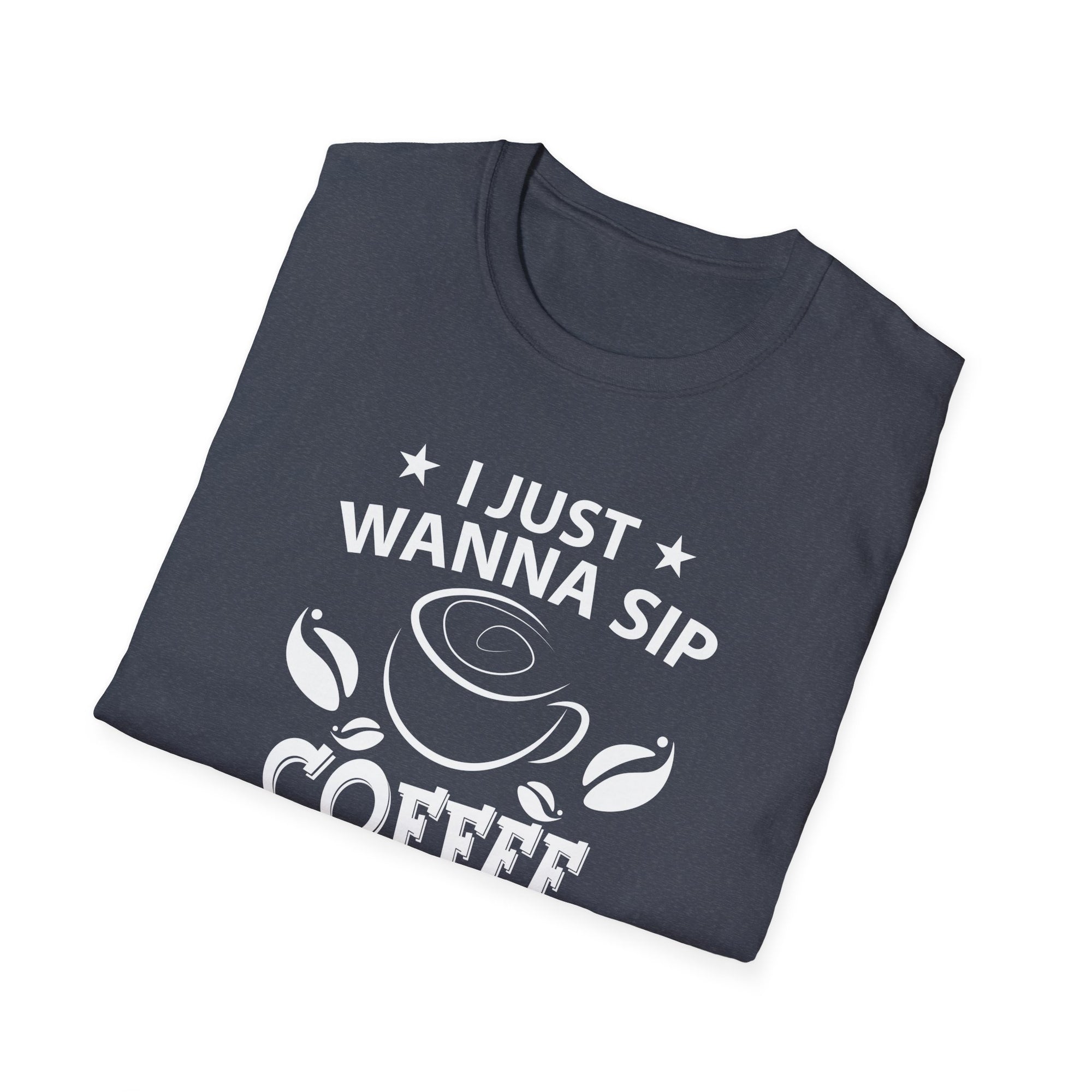 Coffee Lover Cat T-Shirt, Unisex Softstyle Tee for Pet Owners, Gift for Cat Lovers, Funny Coffee Shirt, Animal Lover Apparel, Cat Mom Gift