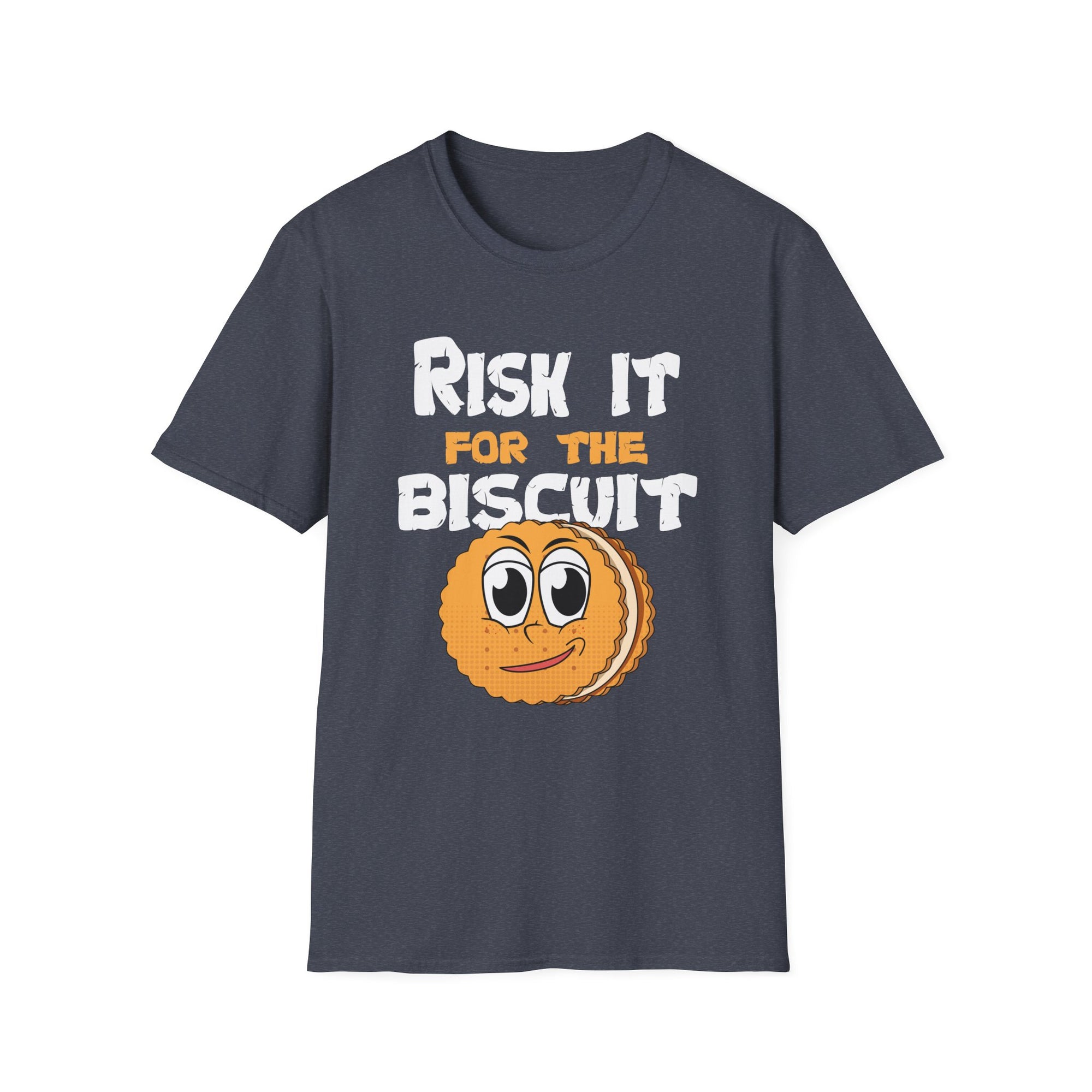 Risk It for the Biscuit Unisex Softstyle T-Shirt, Funny Graphic Tee, Casual wear, Gift for Food Lovers, Snack Humor Shirt, Birthday Gift