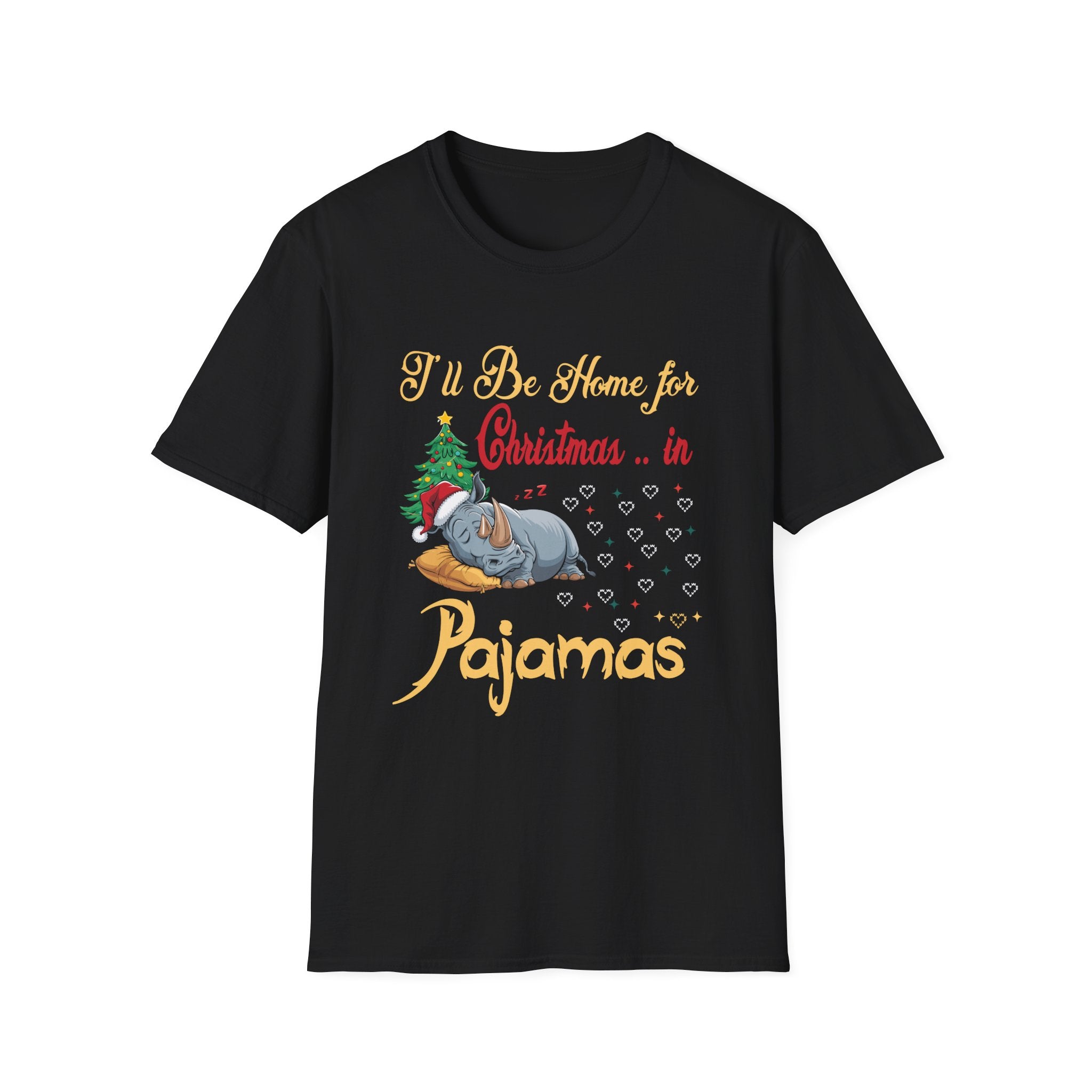 Cozy Christmas T-Shirt, I'll Be Home for Christmas in Pajamas, Holiday Tee, Winter Apparel, Family Gatherings, Gift Idea