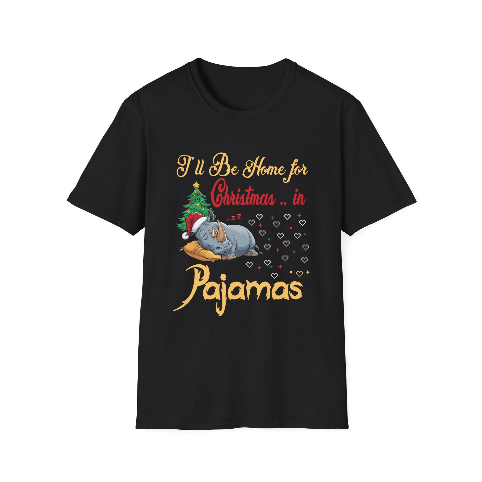 Cozy Christmas T-Shirt, I'll Be Home for Christmas in Pajamas, Holiday Tee, Winter Apparel, Family Gatherings, Gift Idea