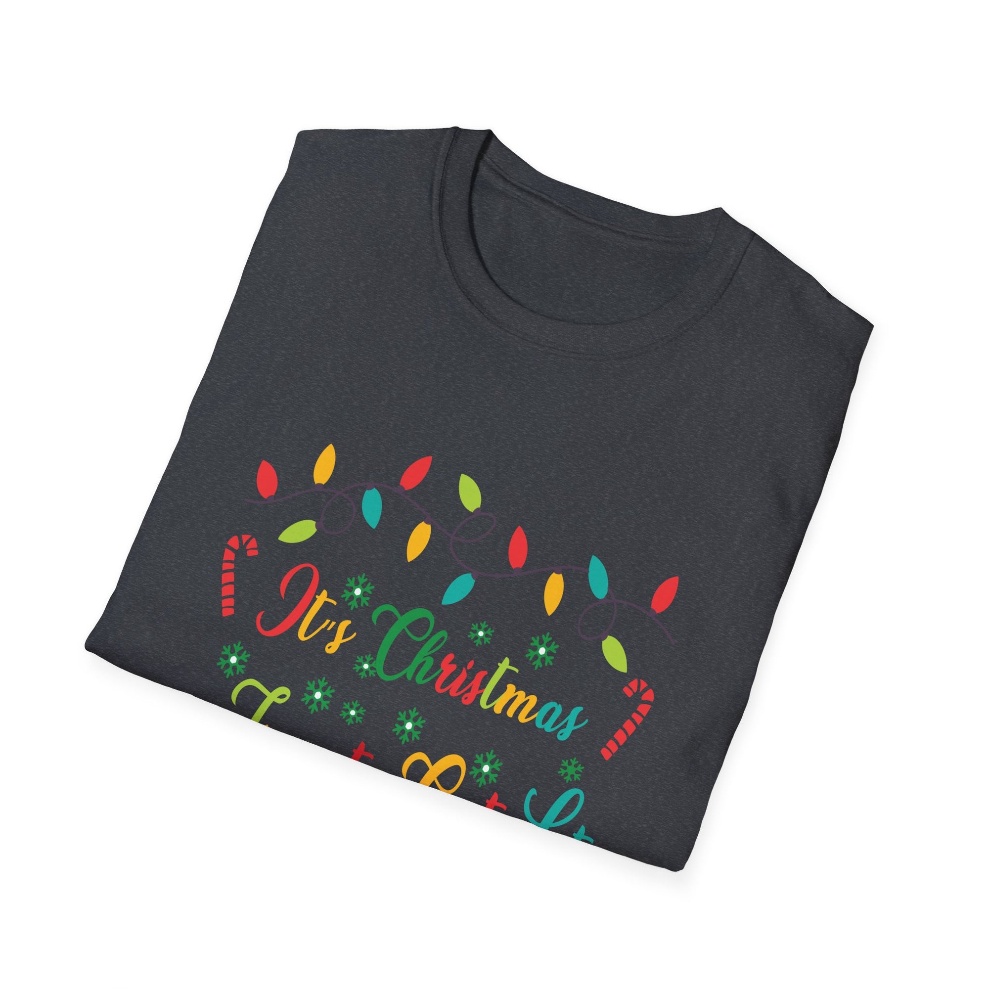 Christmas 'Time to Get Lit' Unisex Softstyle T-Shirt, Holiday Gift Tee, Festive Apparel, Christmas Party Shirt, Fun Holiday Wear