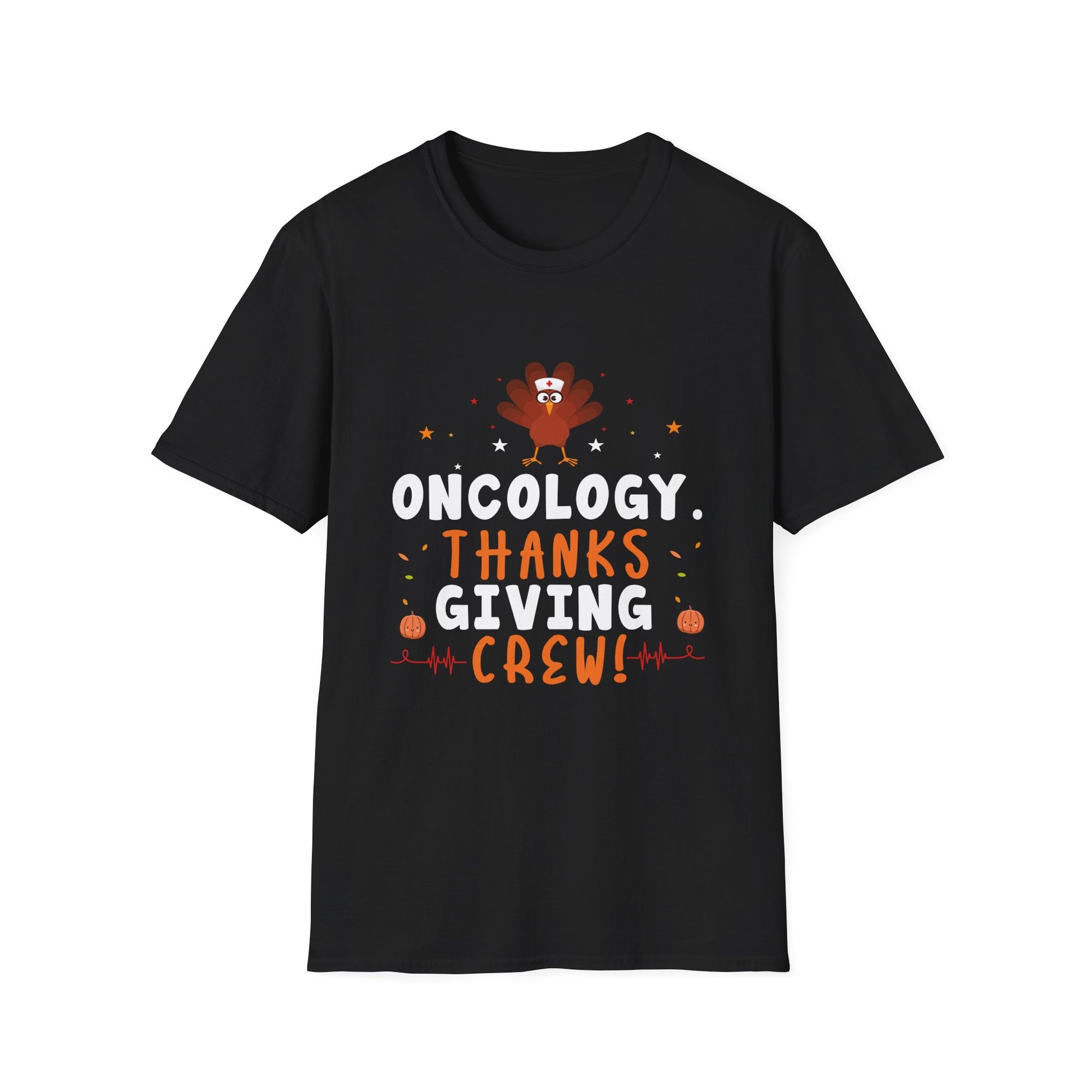 Oncology Thanksgiving Crew T-Shirt, Unisex Tee, Holiday Shirt, Thanksgiving Gift, Medical Appreciation, Cancer Awareness Clothing