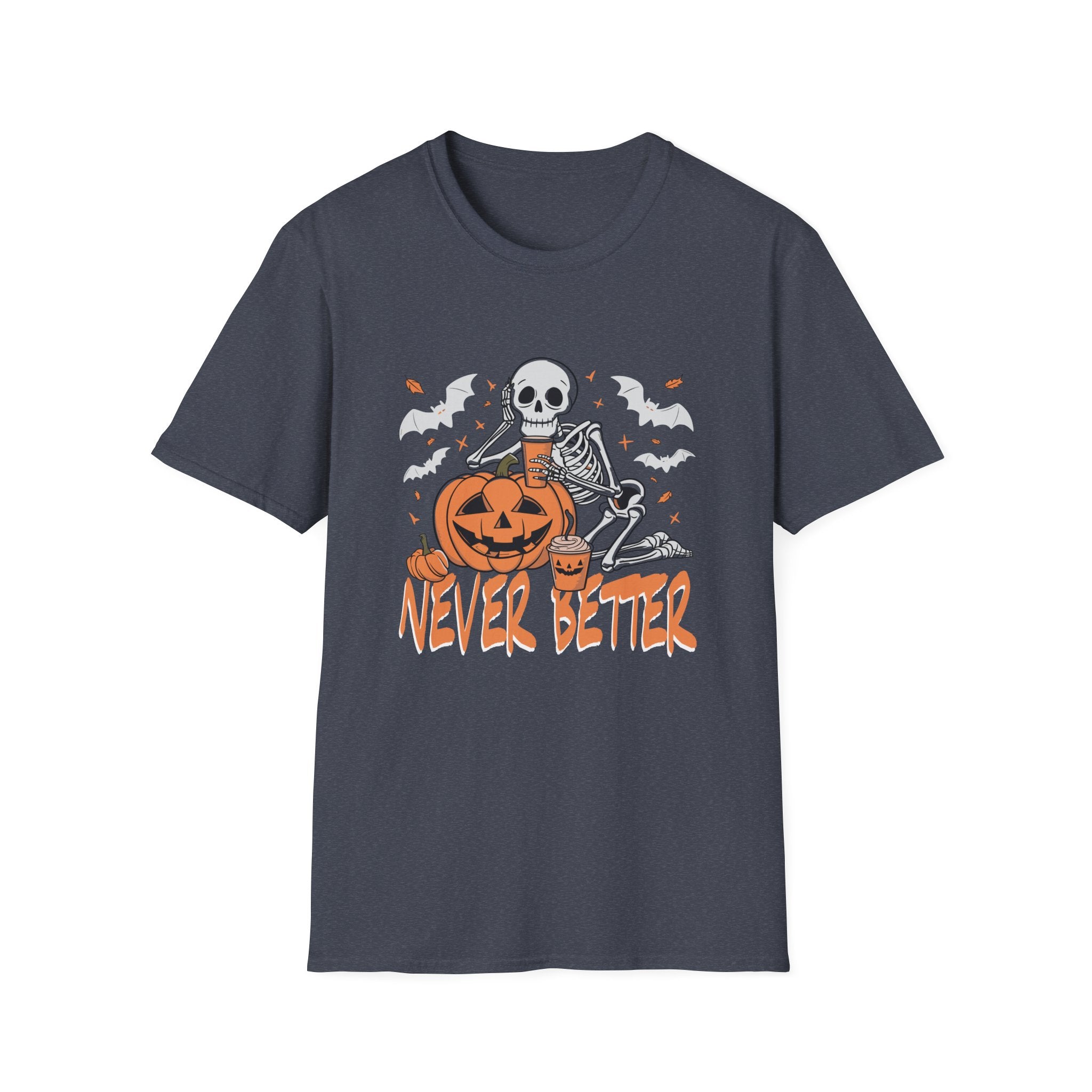 Halloween Skull T-Shirt, Unisex Graphic Tee, Spooky Costume Shirt, Autumn Gift, Festive Fall Wardrobe