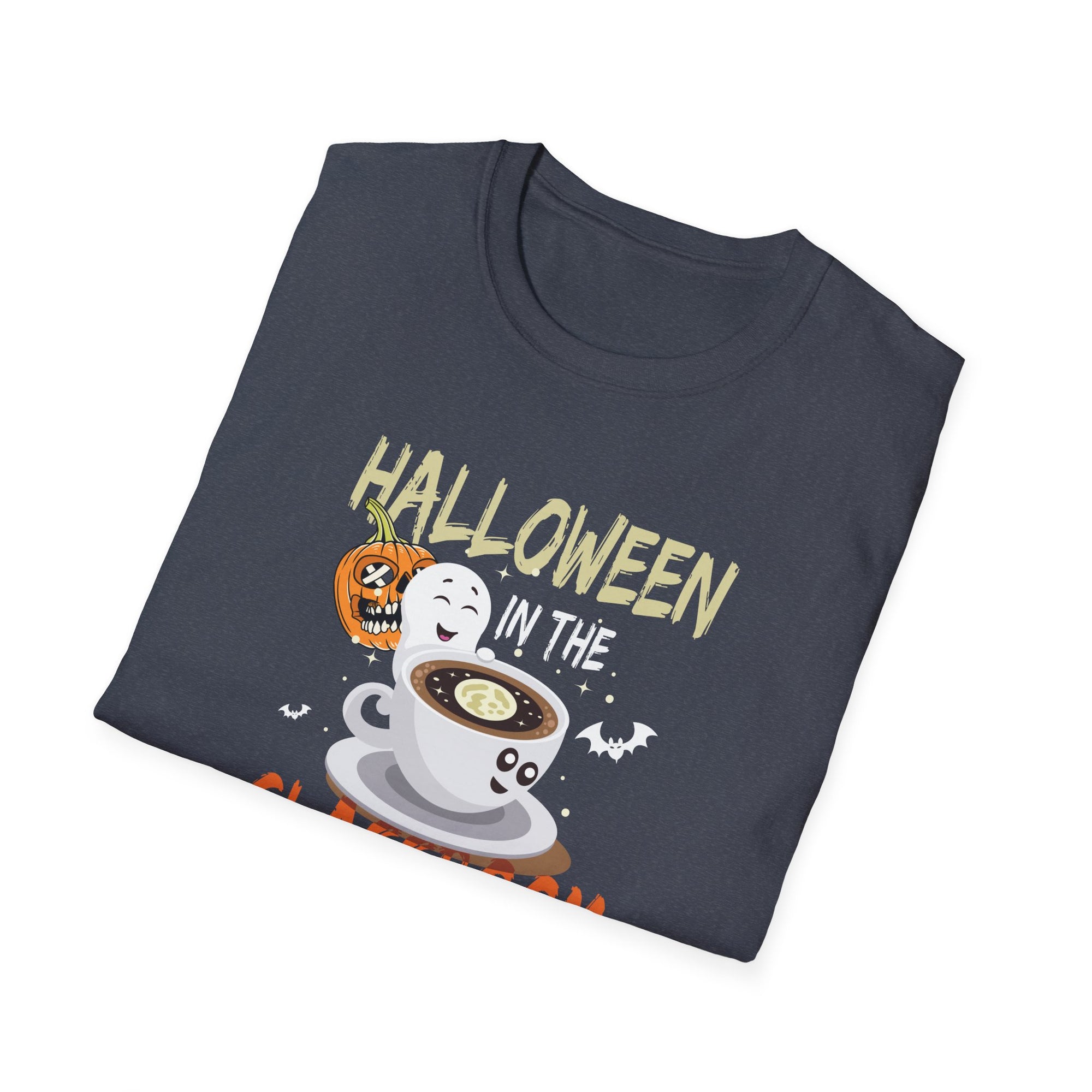 Halloween Classroom Caffeine T-Shirt, Cute Teacher Tee, Funny Halloween Gift, Unisex Softstyle Shirt, Coffee Lover Apparel
