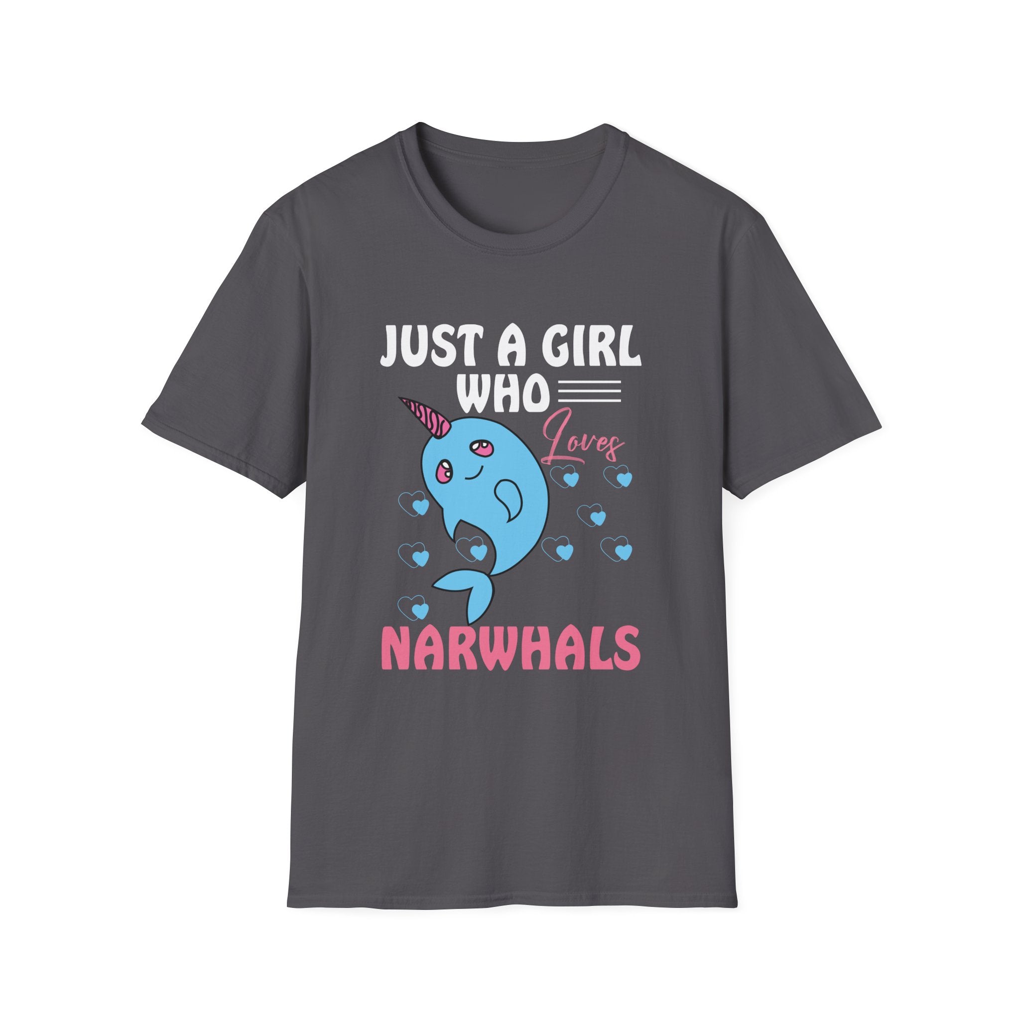 Whimsical Narwhal T-Shirt for Girls | Softstyle Tee, Cute Gift, Ocean Lover Shirt, Birthday Present, Sea Creature Apparel